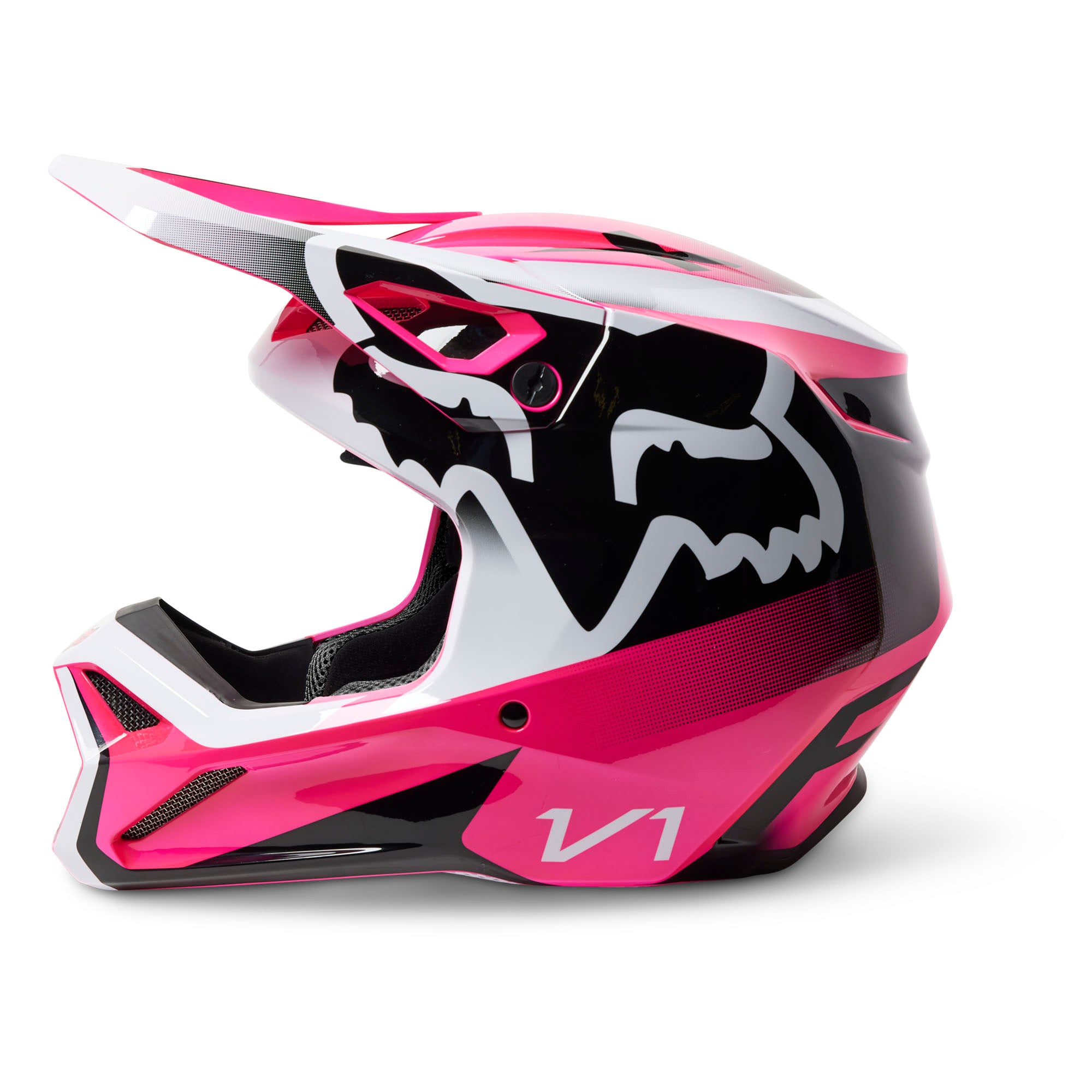 Fox Racing Pink V1 Leed Motocross Helmet DOT/ECE Offroad MotoX Comfort