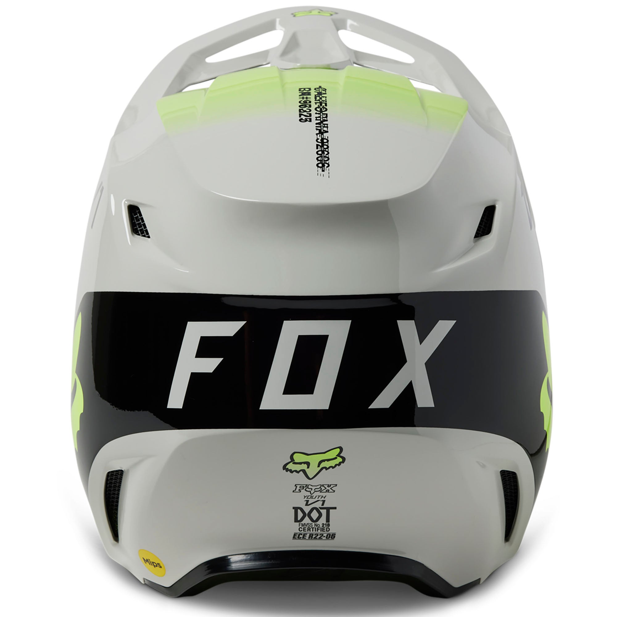 Fox Racing  Youth V1 Toxsyk Offroad Helmet MIPS Steel D-Ring DOT ECE Steel Grey