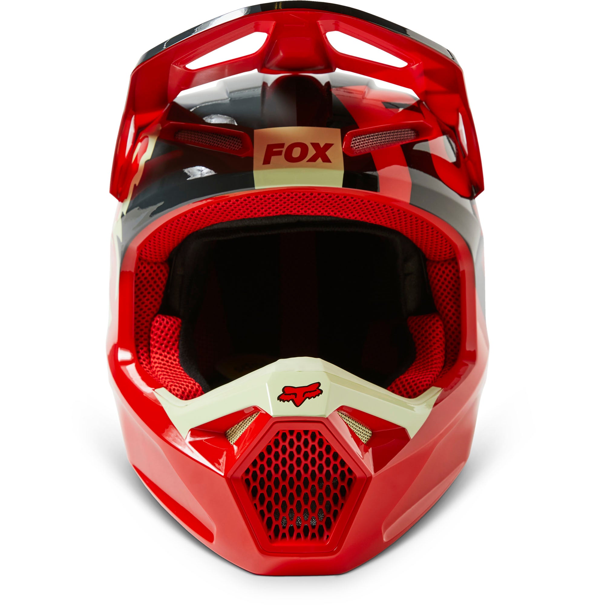 Fox Racing  V1 Xpozr Offroad Helmet MIPS EPS Steel D-Ring DOT ECE Fluorescent Red