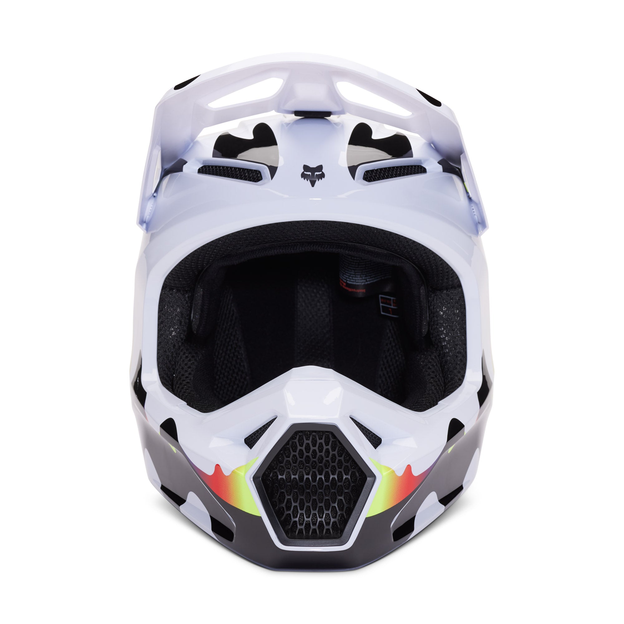 Fox Racing V1 Kozmik Open Face Offroad Helmet Black/White