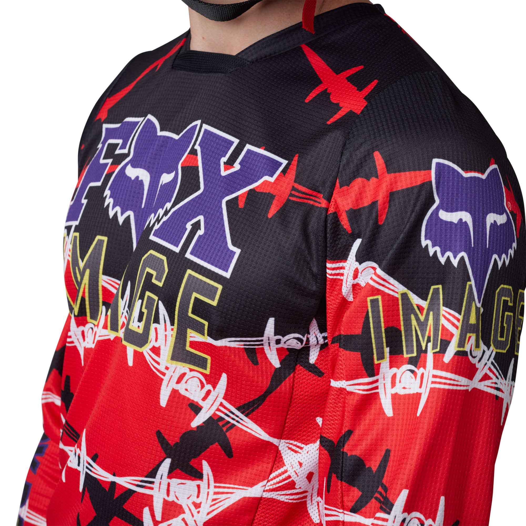 Fox Racing  180 Barbed Wire Special Edition Jersey Lightweight Fluorescent Red