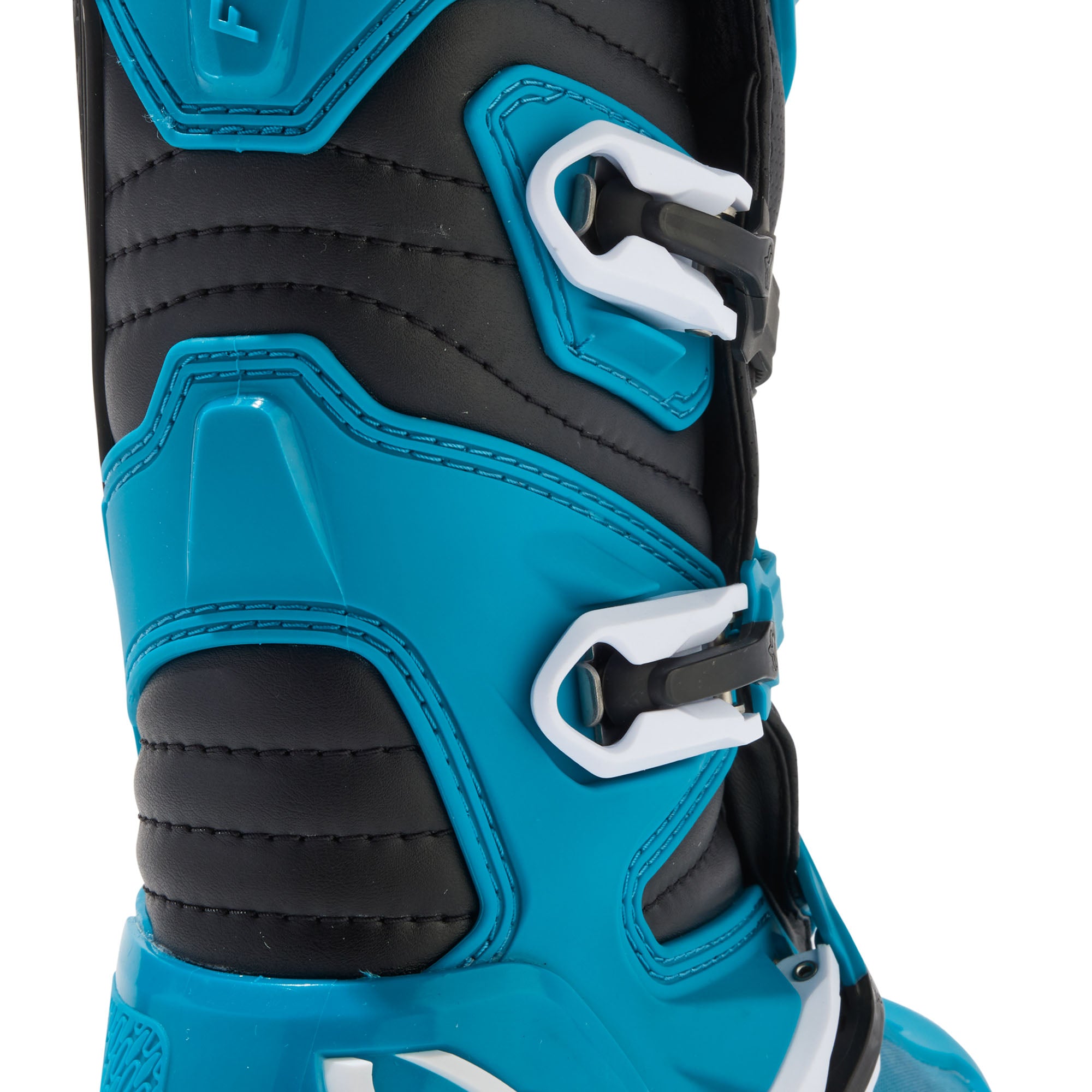 Fox Racing  Youth Comp Offroad Boots Positac TPU Plate Buckle Closure Blue Yellow