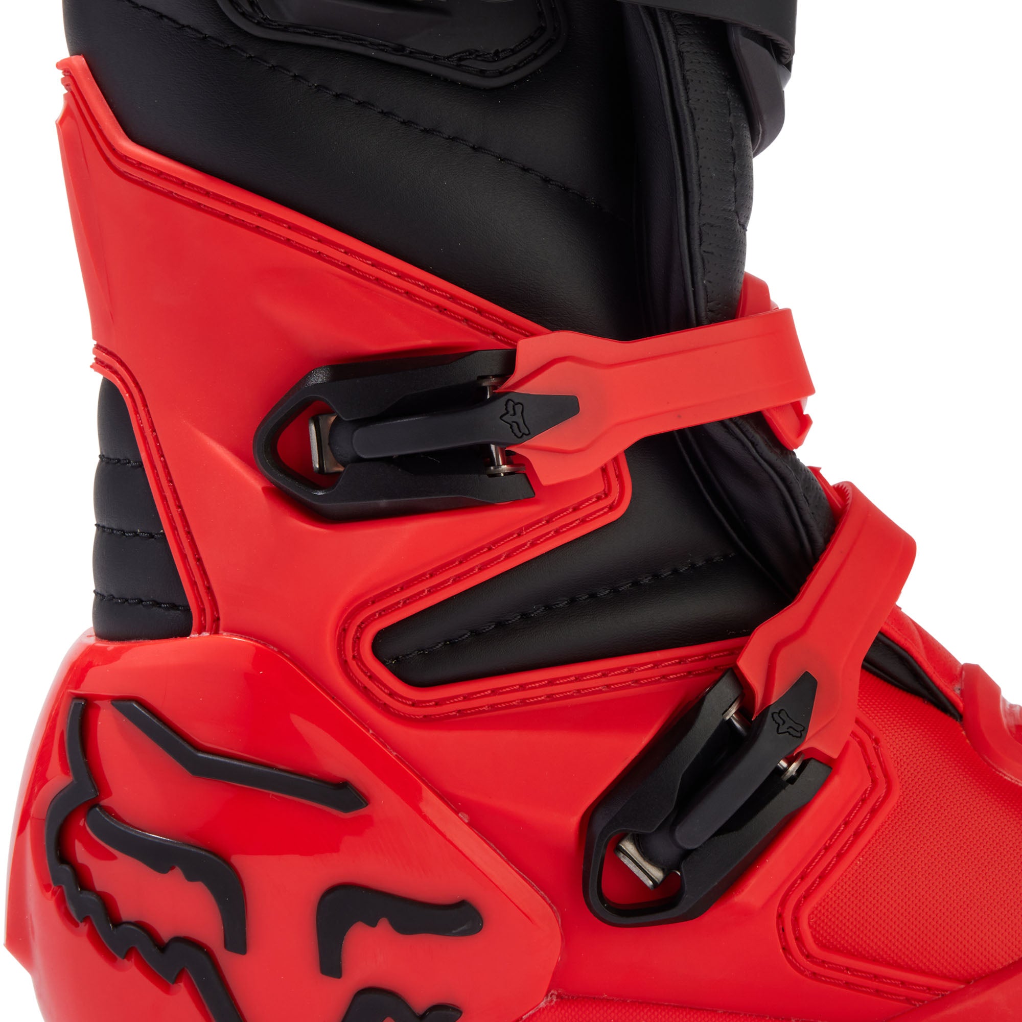 Fox Racing  Youth Comp Offroad Boots Positac TPU Plate Secure Fluorescent Red