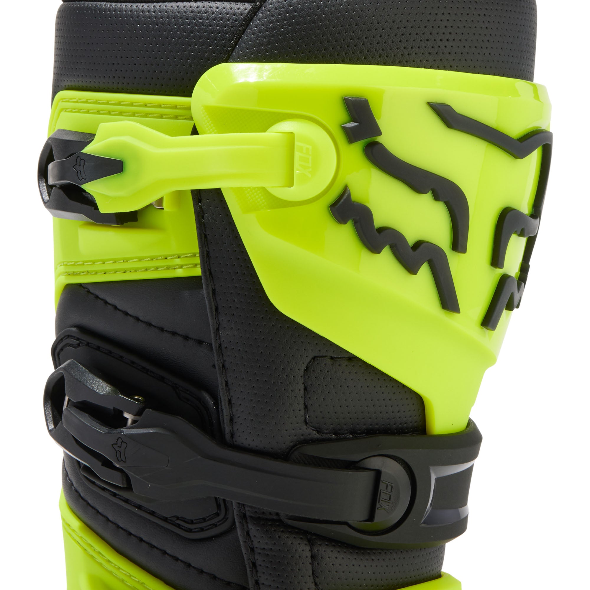 Fox Racing  Youth Comp Offroad Boots Positac TPU Plate Secure Fluorescent Yellow