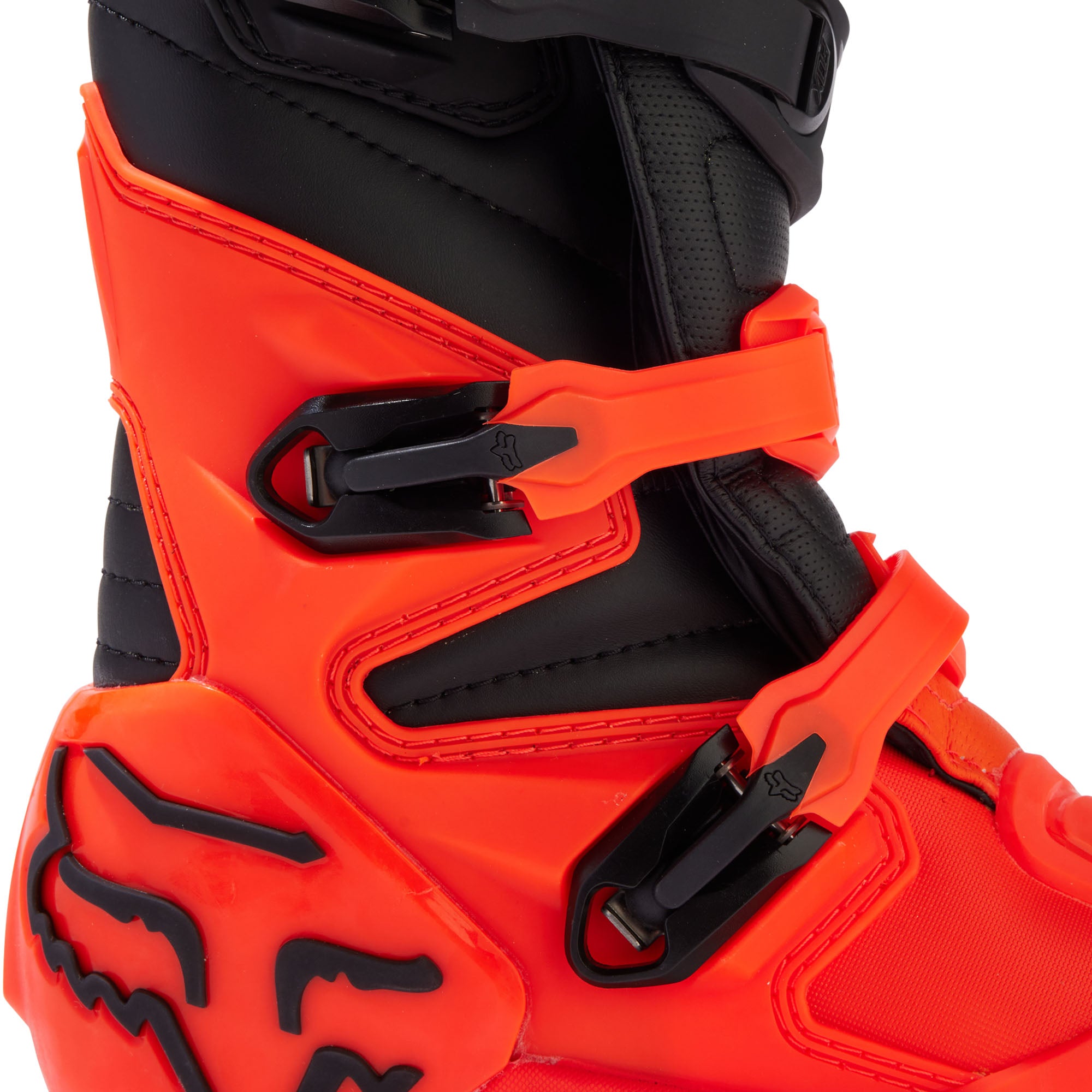 Fox Racing  Youth Comp Offroad Boots Positac TPU Plate Secure Fluorescent Orange