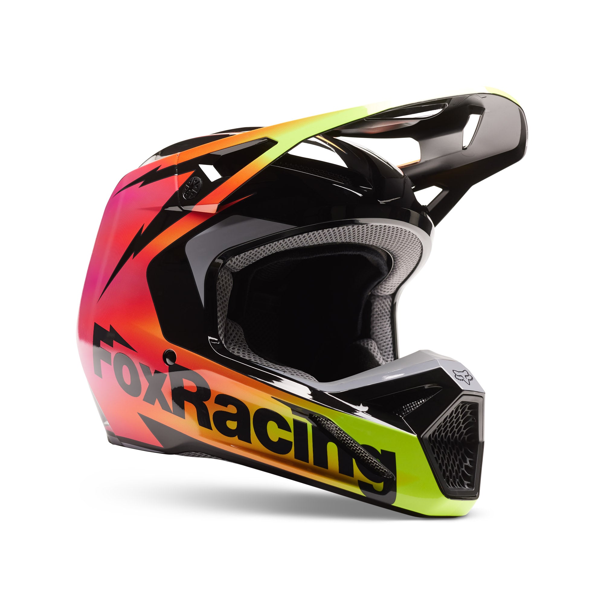 Fox Racing  Youth V1 Statk Helmet Lightweight Ventilated Steel D-Ring FMVSS 218 Multi