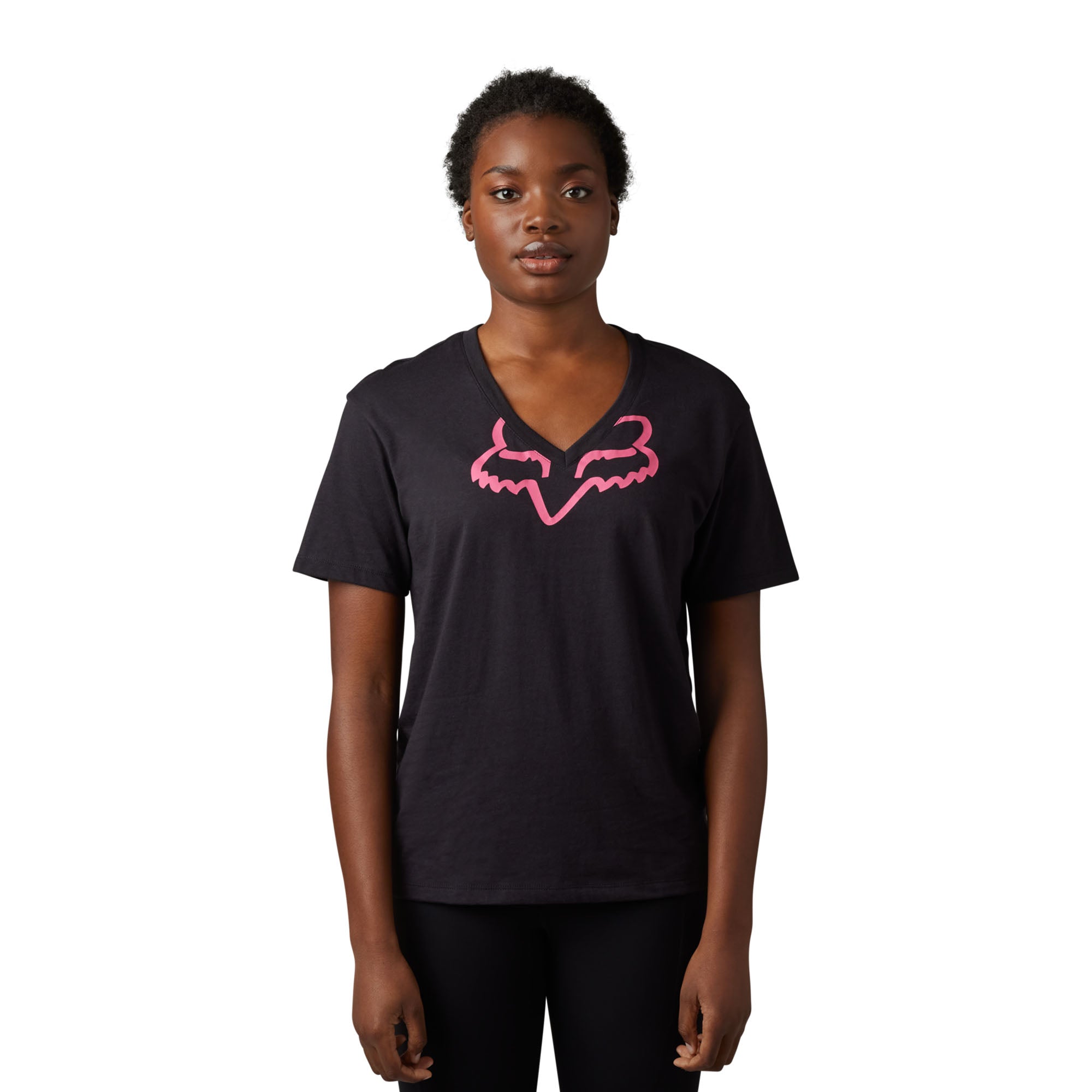 Fox Racing Boundary Short Sleeve Tee Black/Pink Womens