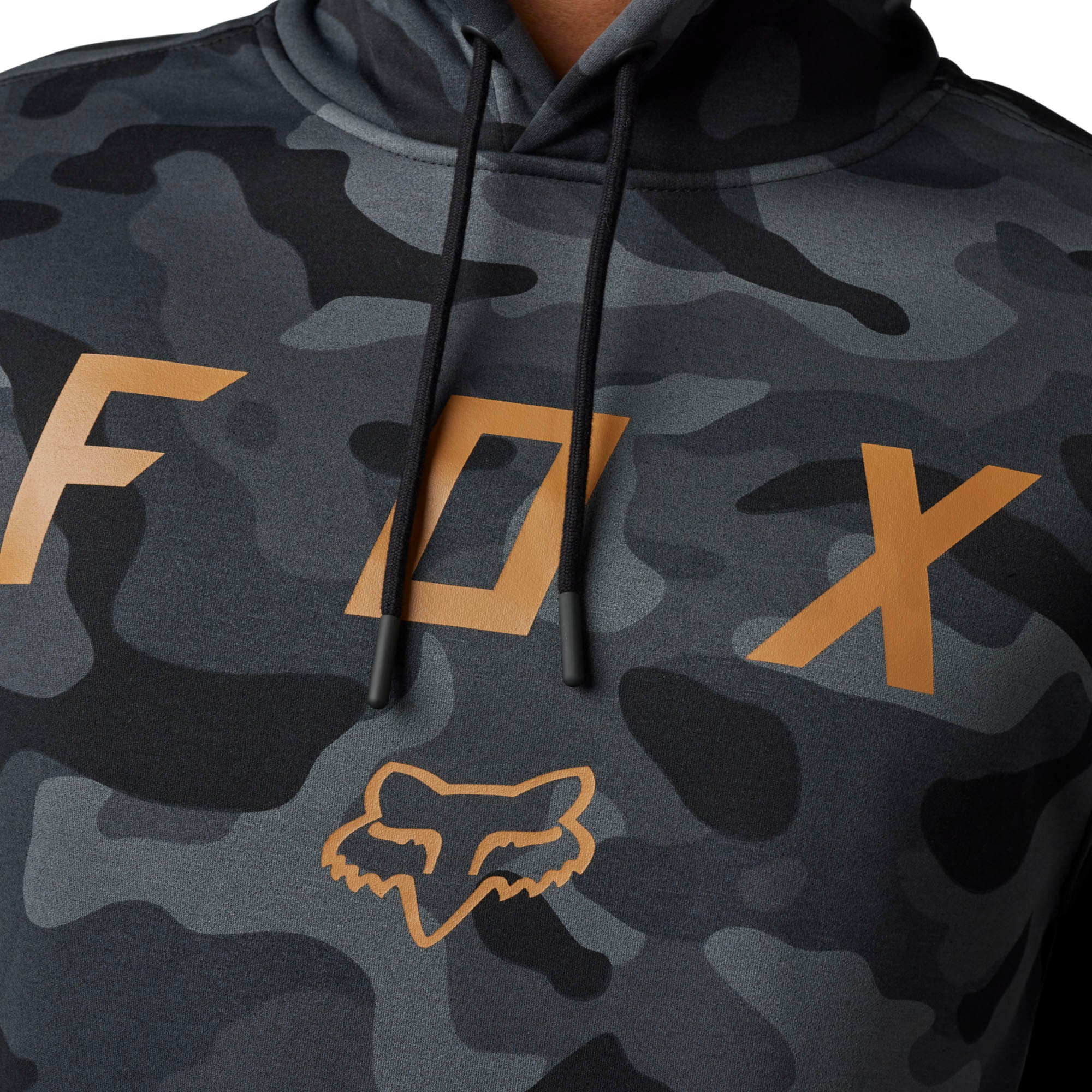 Fox Racing  Mens Vzns Camo Pullover Hoodie Sweatshirt Comfortable Warmth Black