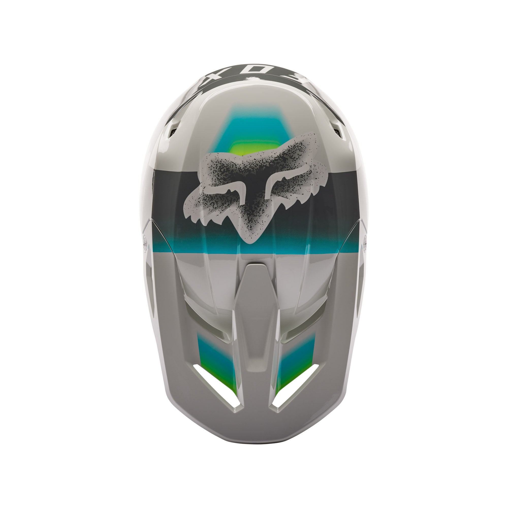 Fox Racing V1 Horyzn Open Face Offroad Helmet Light Grey