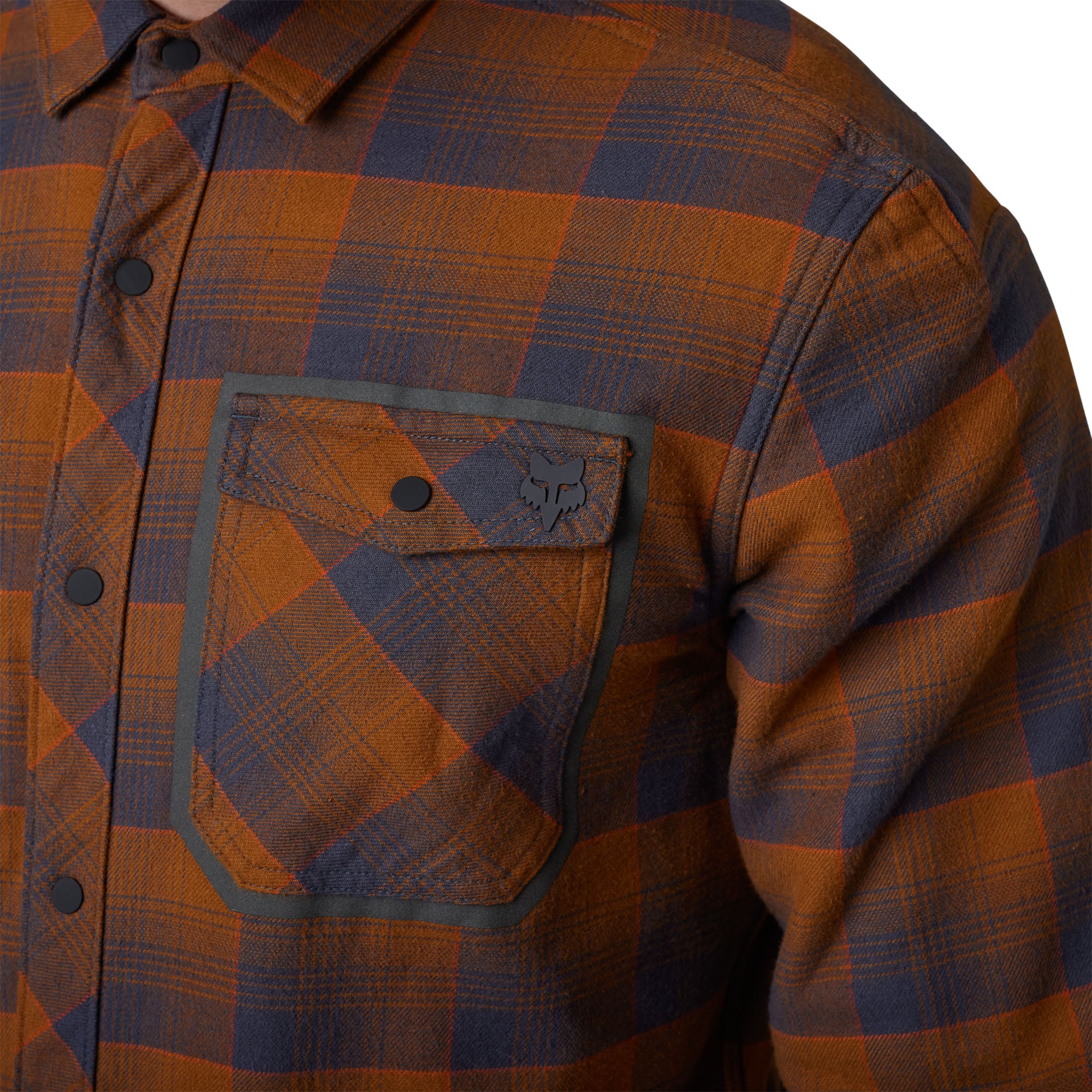 Fox Racing Defend Drive Windblock Flannel Offroad Jacket Nutmeg Brown