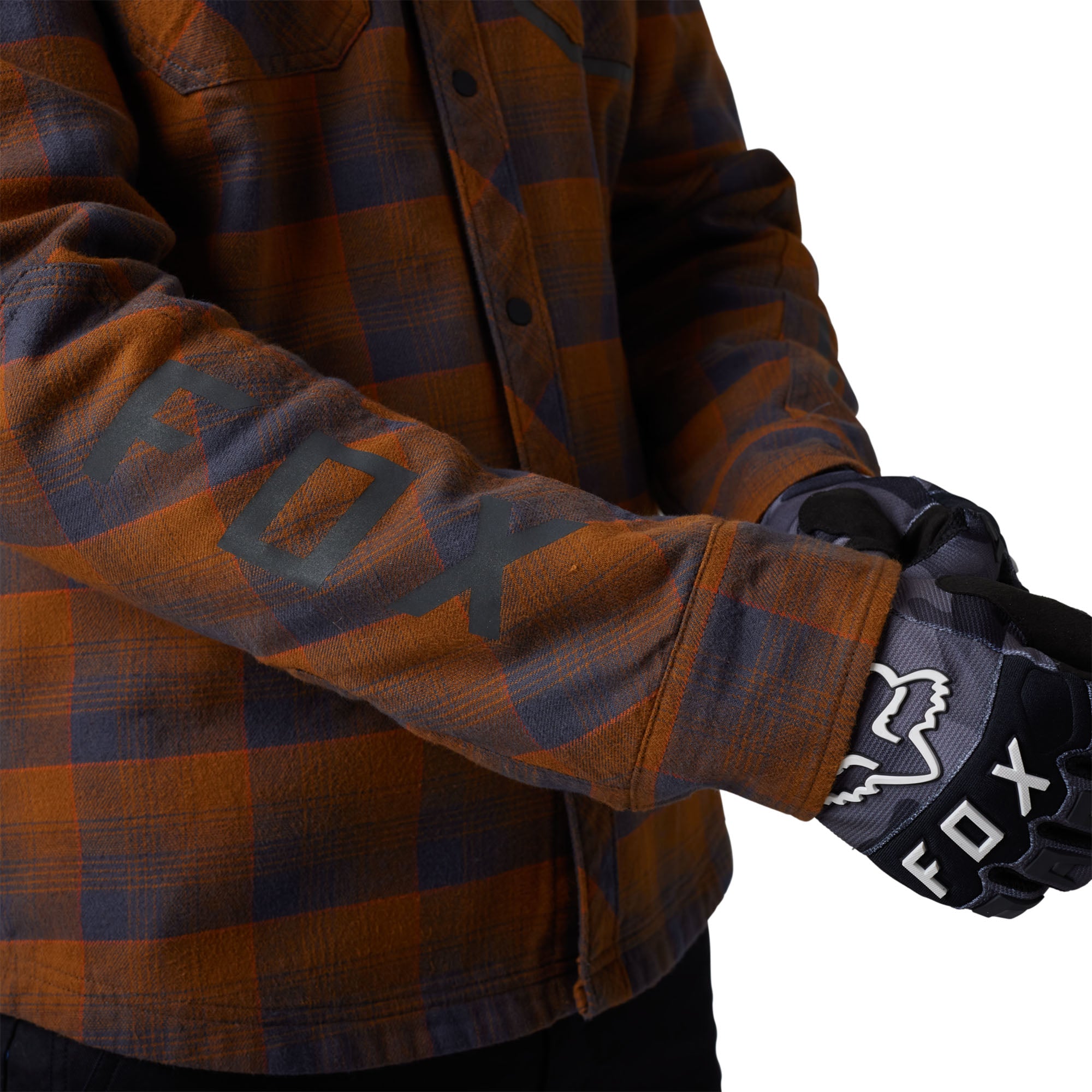 Fox Racing Defend Drive Windblock Flannel Offroad Jacket Nutmeg Brown