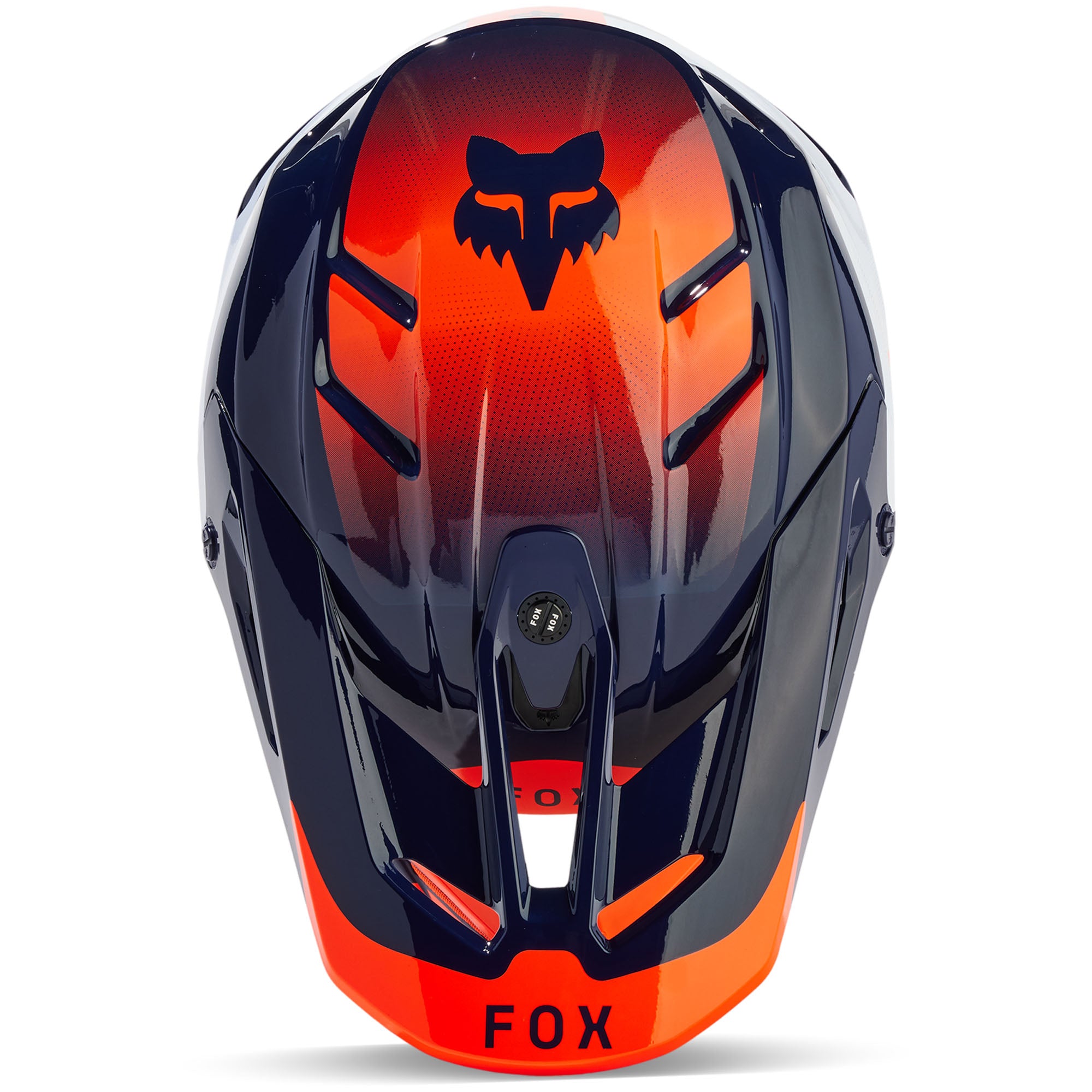 Fox Racing V3 Revise Open Face Offroad Helmet Navy/Orange Blue