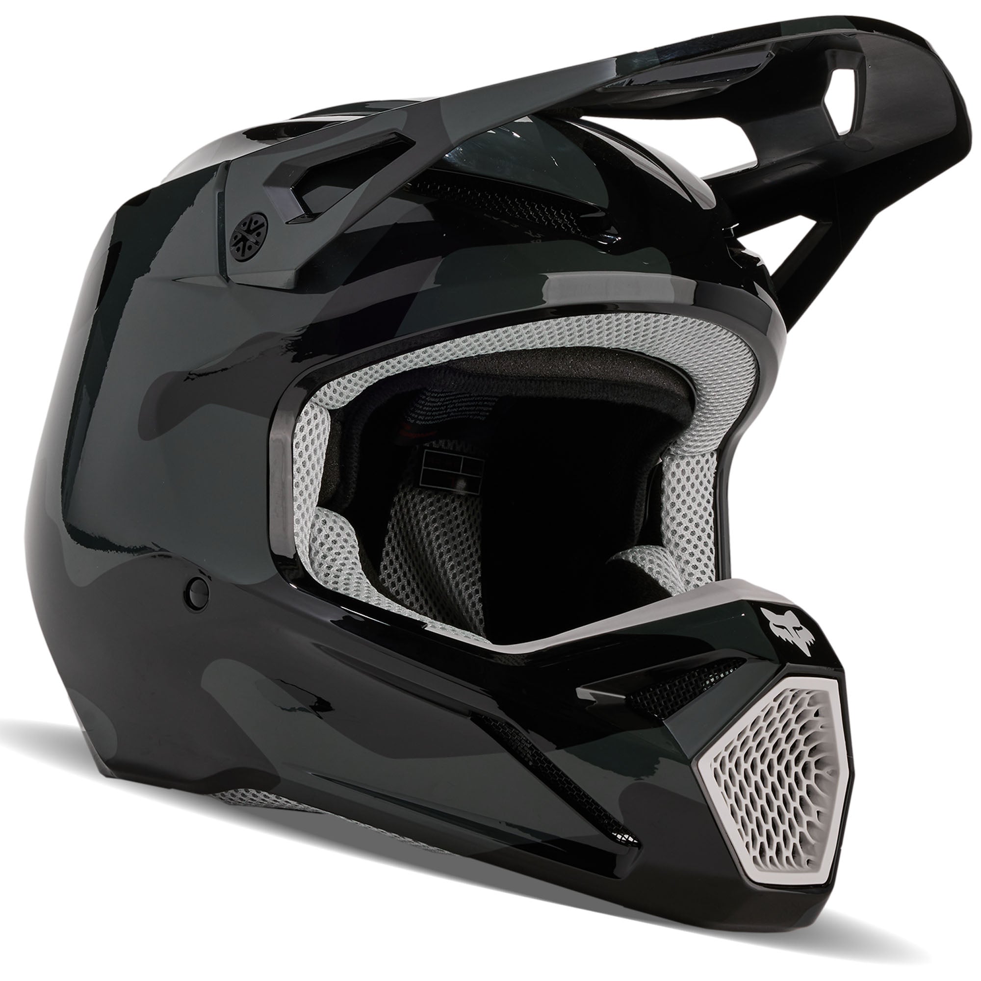 Fox Racing V1 Atlas Open Face Offroad Helmet Black Camo