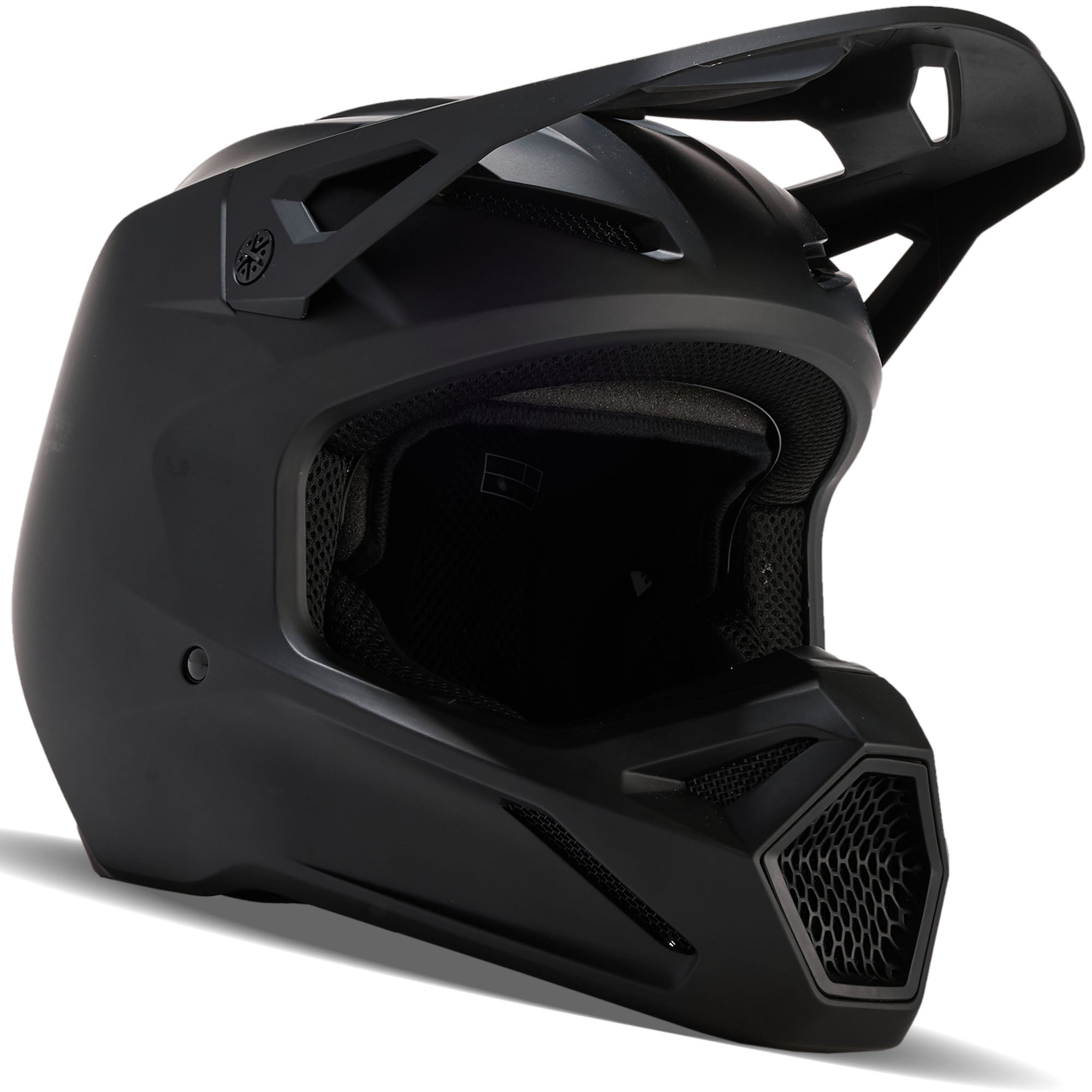 Fox Racing Youth V1 Matte Black Offroad Helmet