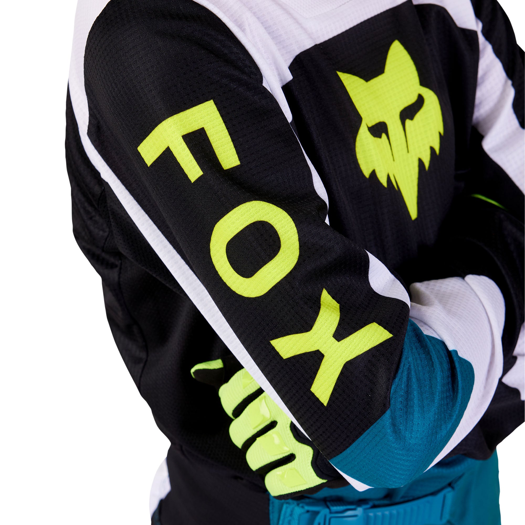 Fox Racing  Youth 180 Nitro Offroad Jersey Moisture Wicking Drop-Tail Maui Blue