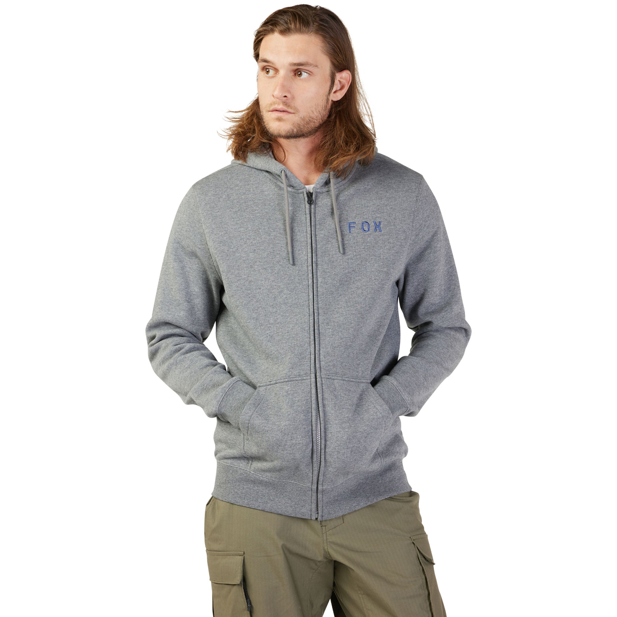 Fox Racing Flora Fleece Zip Up Hoodie Heather Graphite Mens