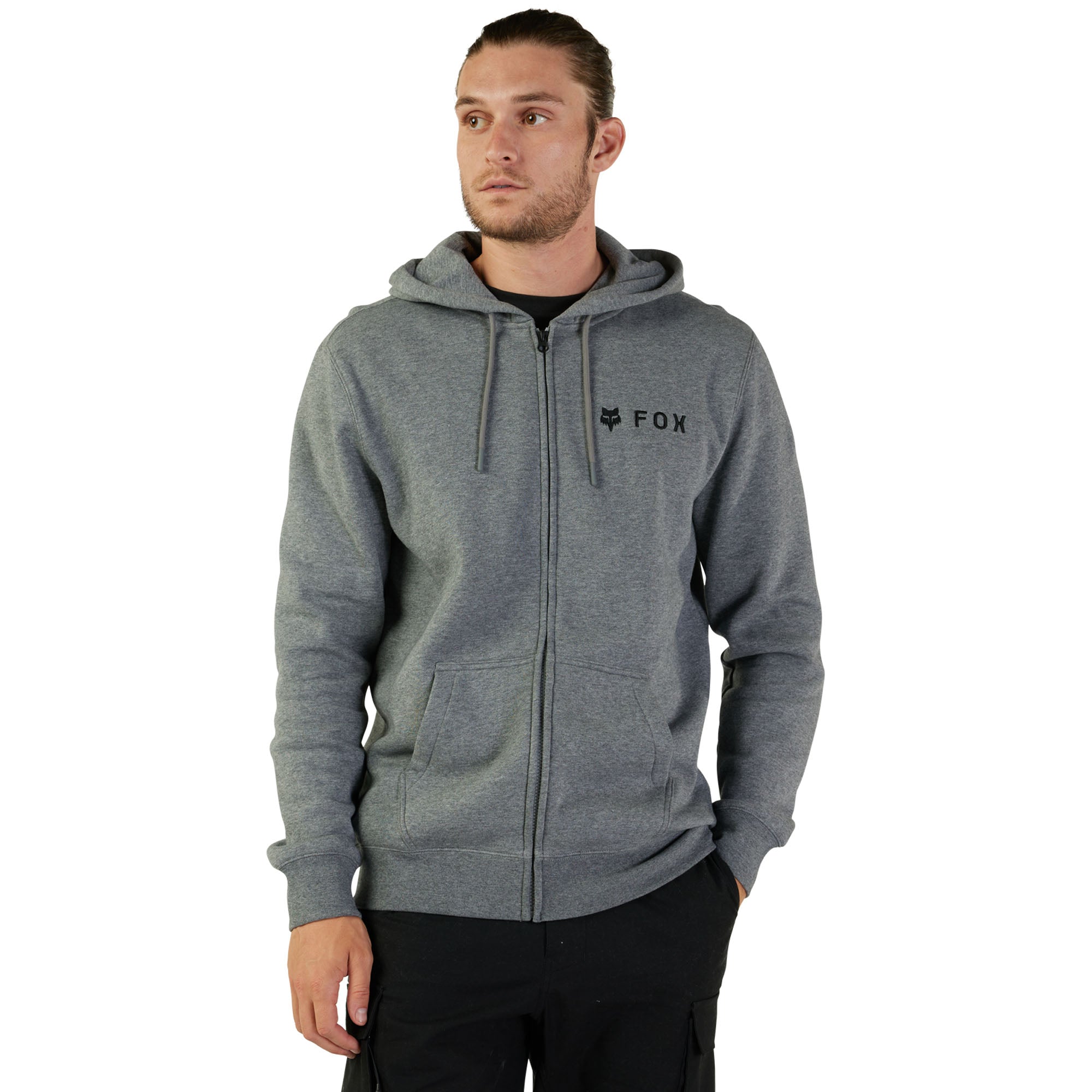 Fox Racing Absolute Fleece Zip Heather Graphite Mens