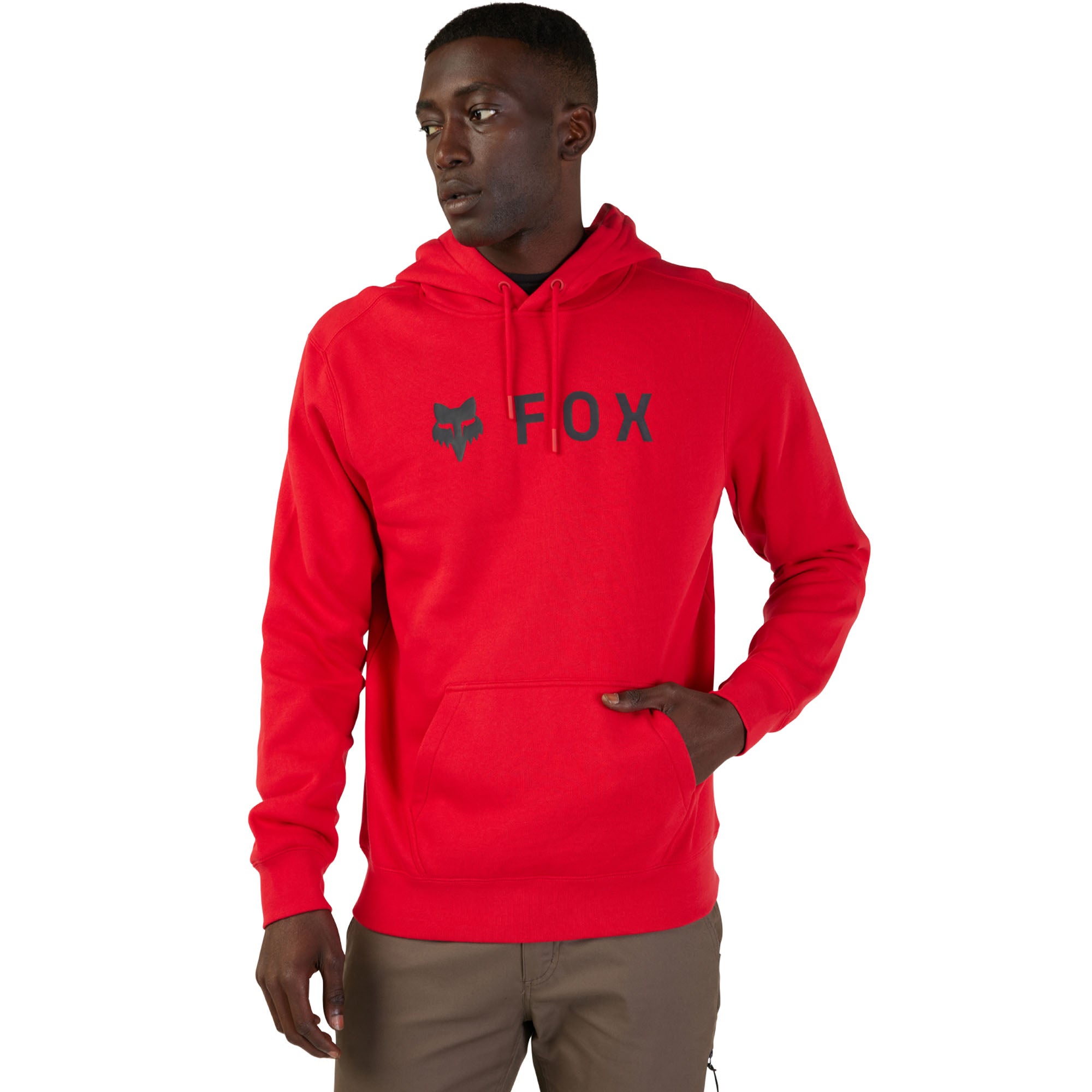 Fox Racing Absolute Fleece Pullover Hoodie Flame Red Mens