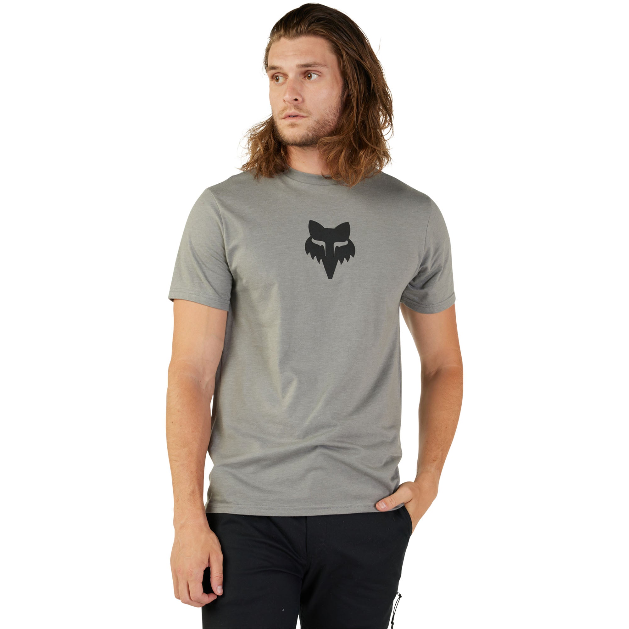 Fox Racing Fox Head SS Prem Tee T-Shirt Heather Graphite Grey