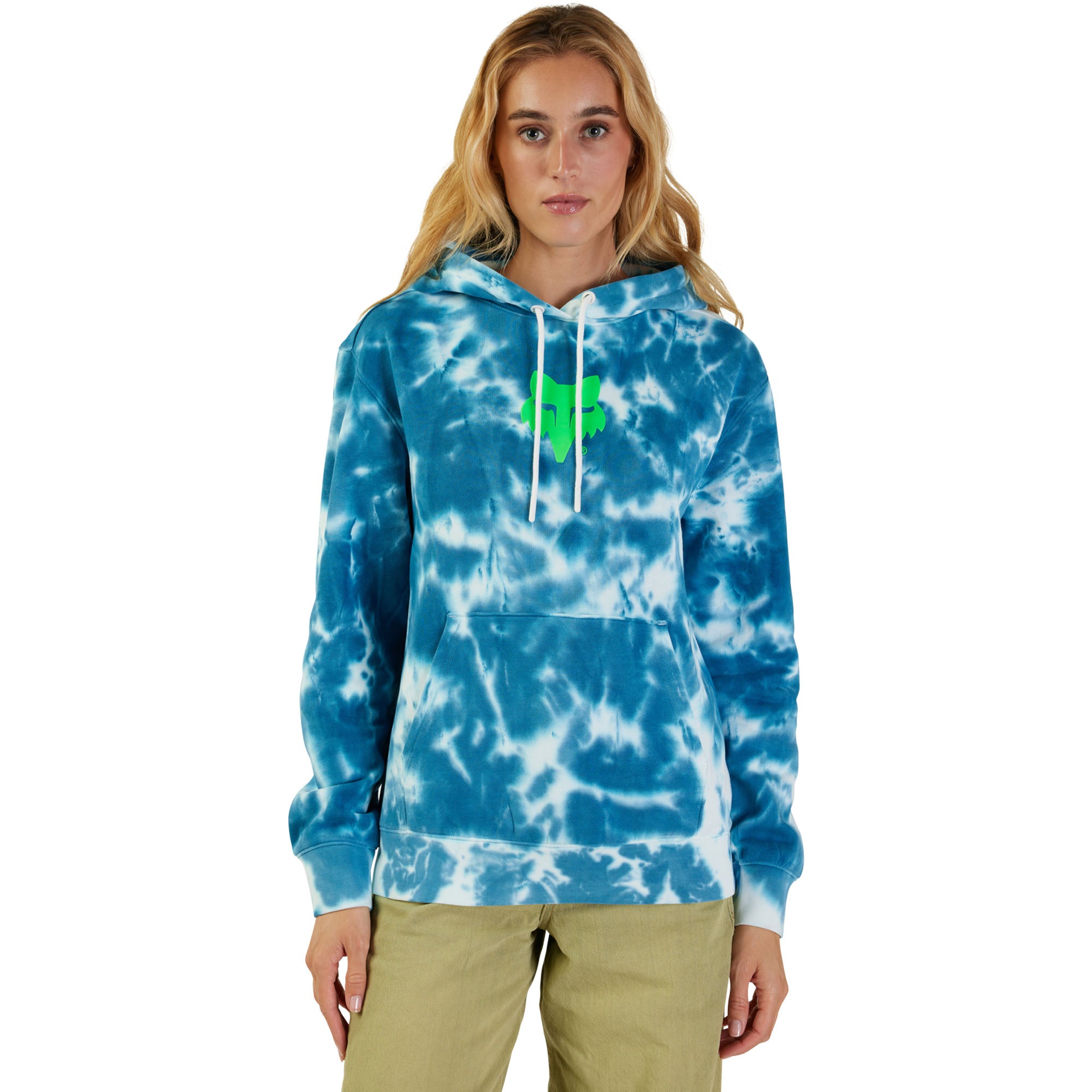 Fox Racing Atlas Fleece Pullover Hoodie Blue/White Womens