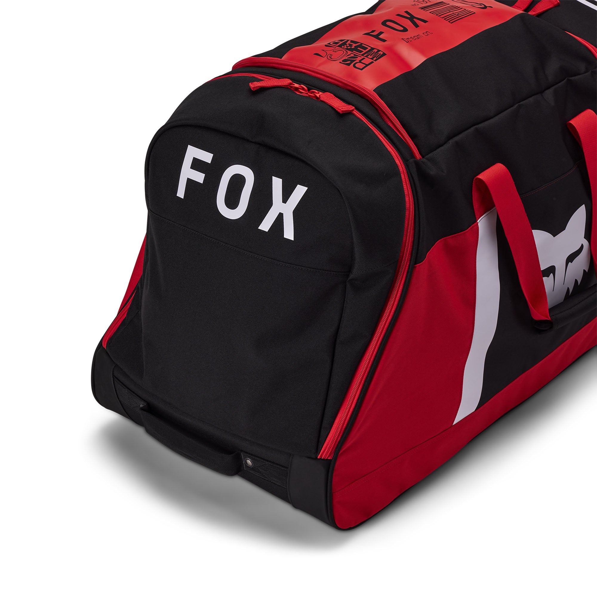 Fox Racing 32513-110-OS Shuttle 180 Race Spec Roller Gear Bag 40L Durable Fluorescent Red