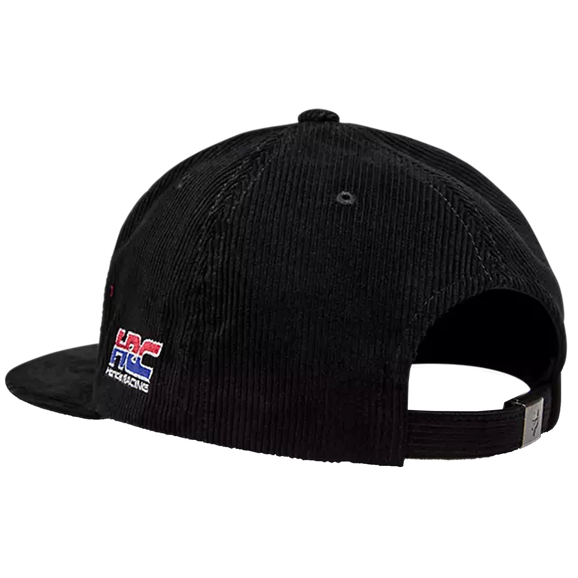 Fox Racing  Black Honda Adjustable Hat Adjustable Strap Cotton Corduroy One Size