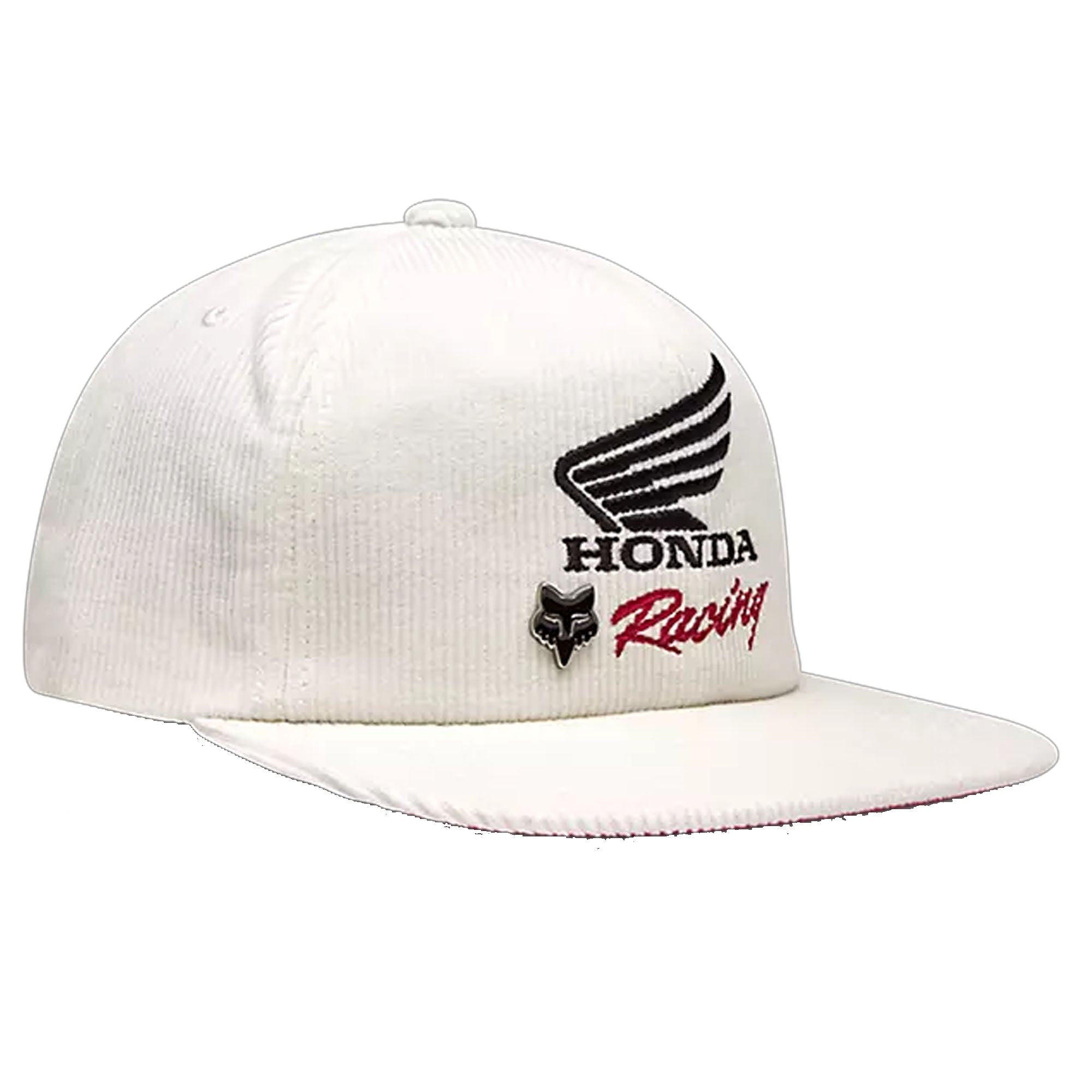 Fox Racing  Black Honda Adjustable Hat Adjustable Strap Cotton Corduroy One Size