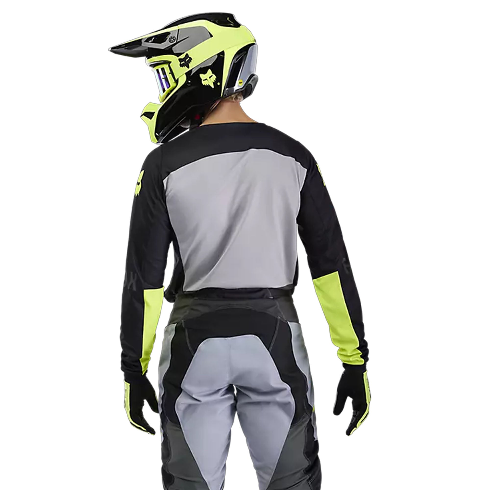Fox Racing  180 Flow Jersey Moisture-Wicking Breathable Vented Mesh Black Yellow
