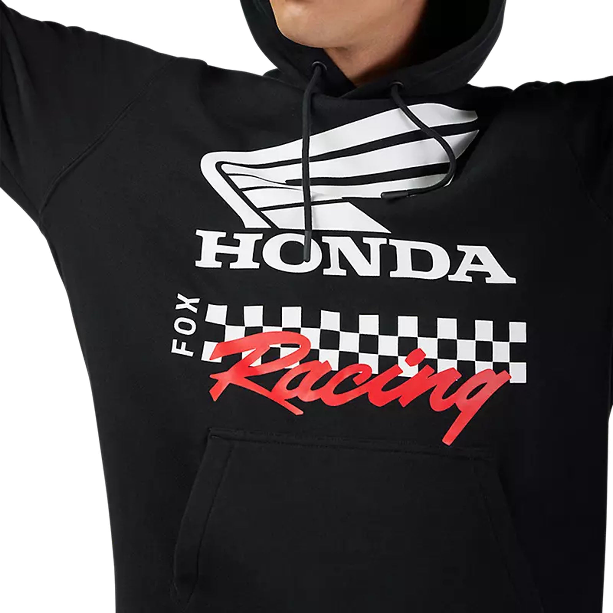 Fox Racing  Mens Black Honda Pullover Hoodie Sweatshirt Soft Cozy