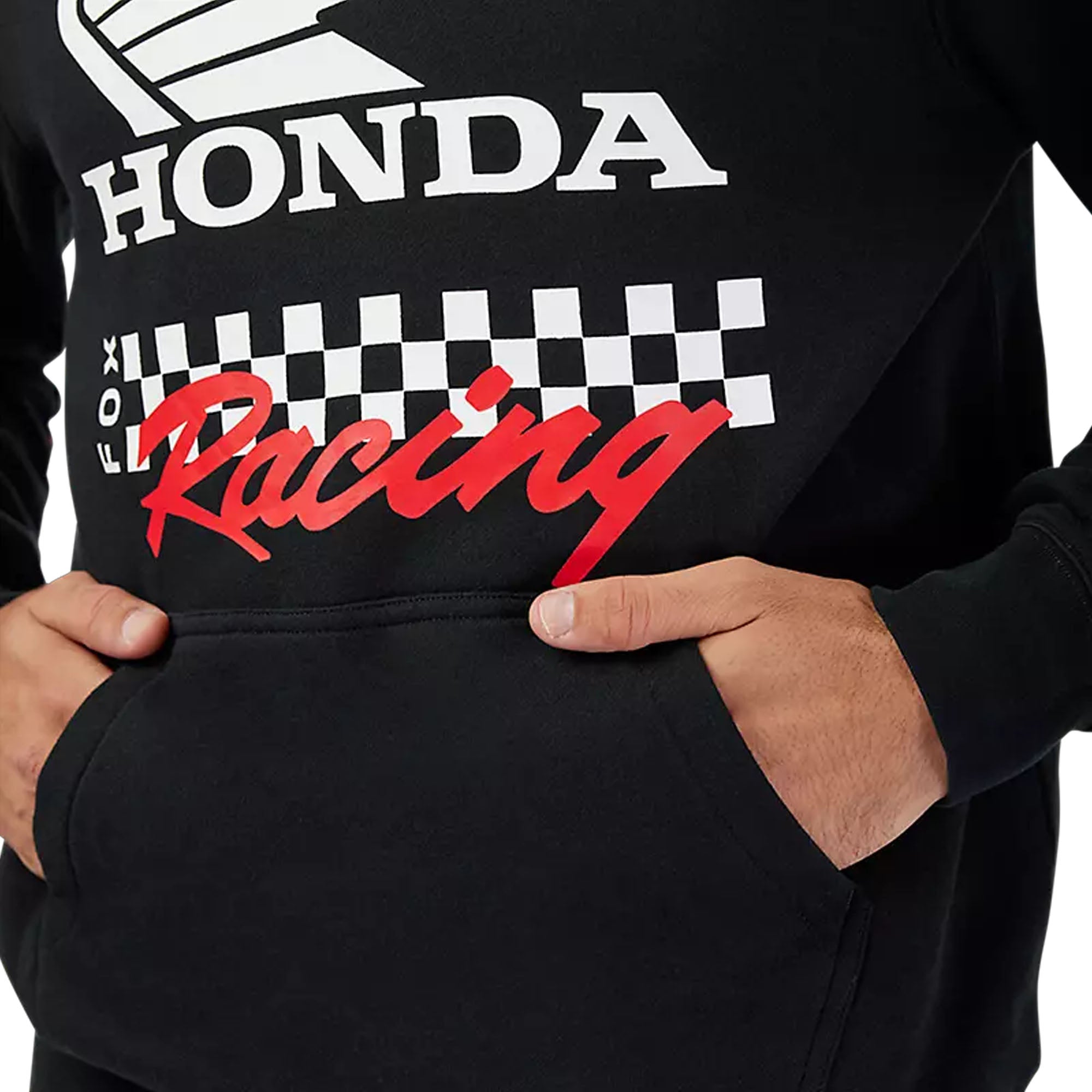 Fox Racing  Mens Black Honda Pullover Hoodie Sweatshirt Soft Cozy