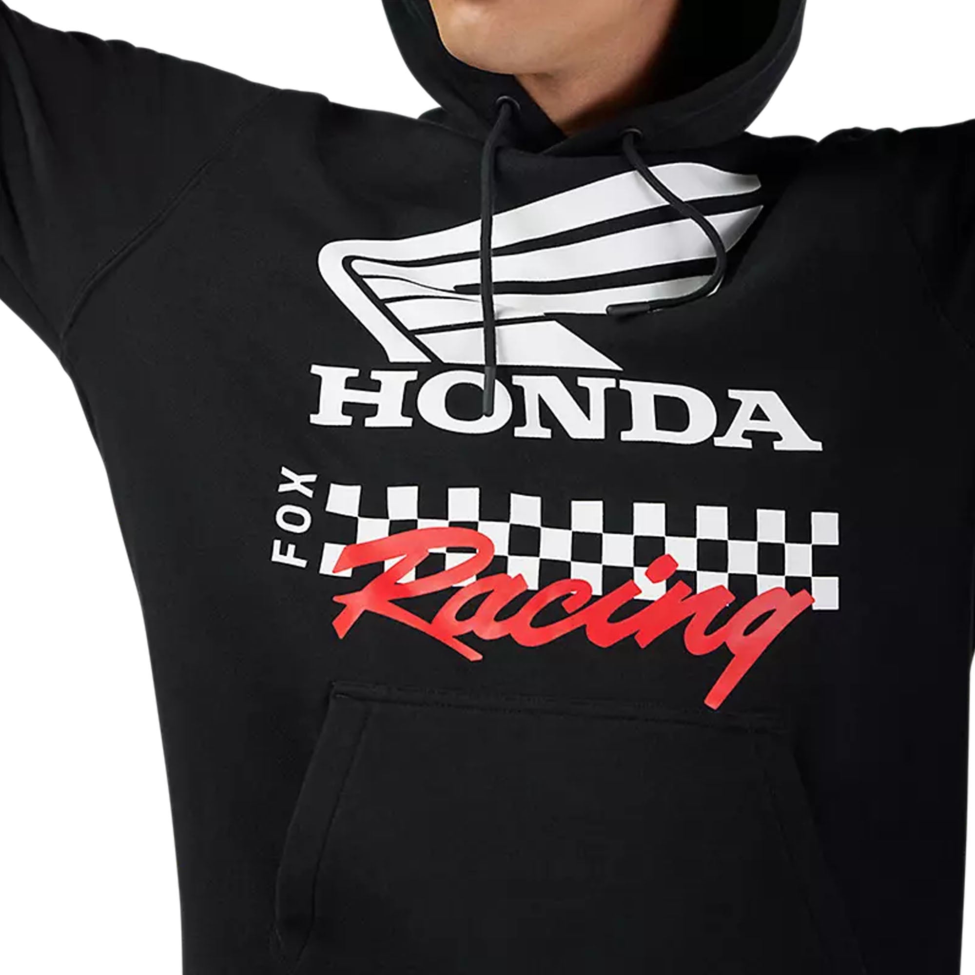 Fox Racing  Mens Black Honda Pullover Hoodie Sweatshirt Soft Cozy