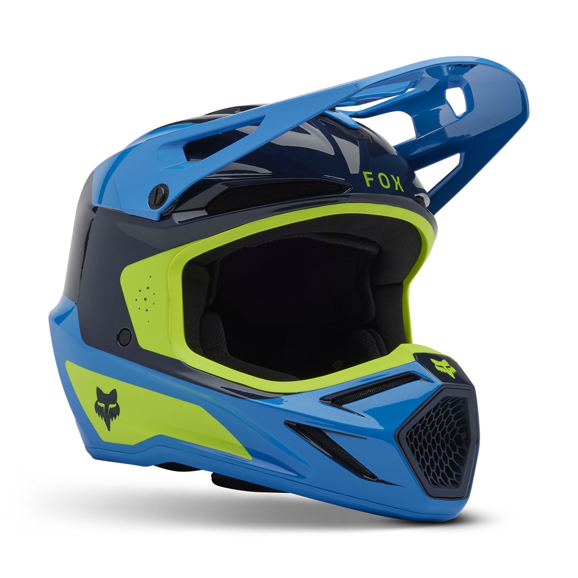 Fox Racing  Youth V3 Impression Helmet MIPS Vented Lightweight True Blue