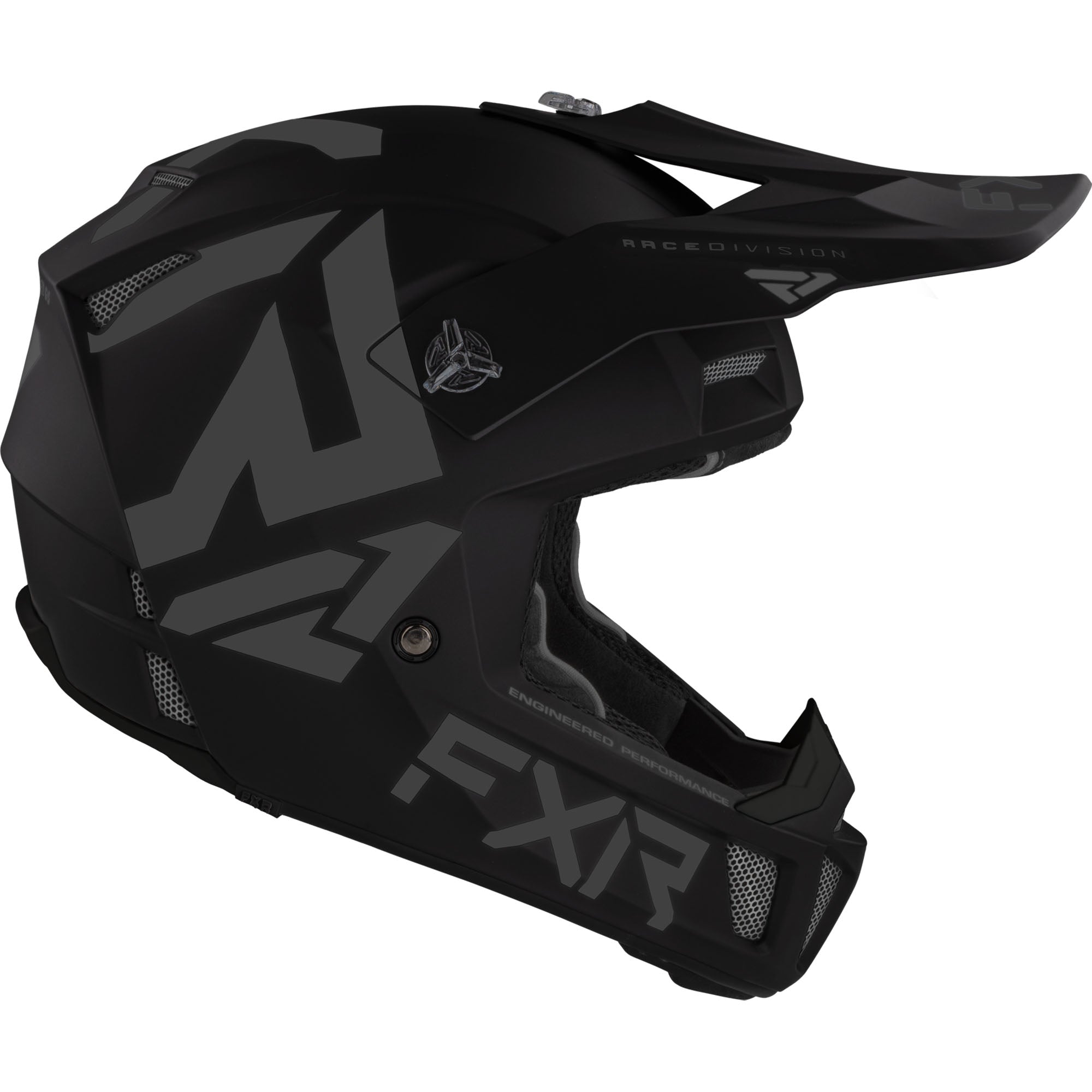 FXR  Clutch CX Helmet Vented Dual Density EPS Double D-Ring Buckle Black Ops - FMVSS 218