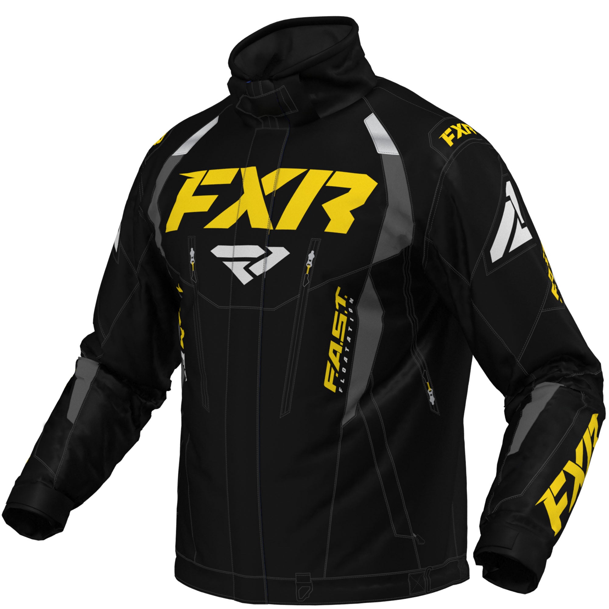 FXR Team FX Jacket Black/Charcoal/Gold Mens