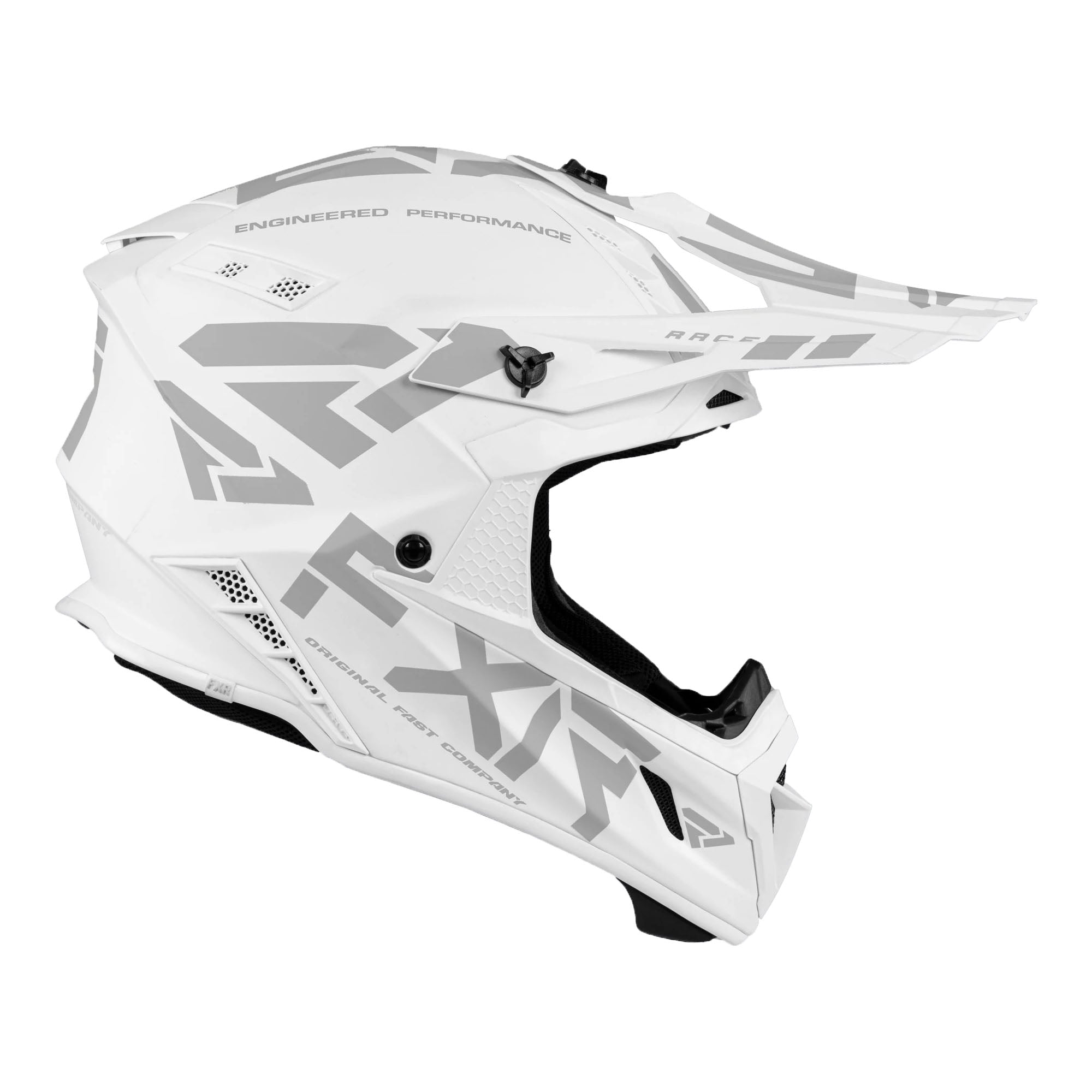 FXR Helium Prime Offroad Helmet w/ Auto Buckle White