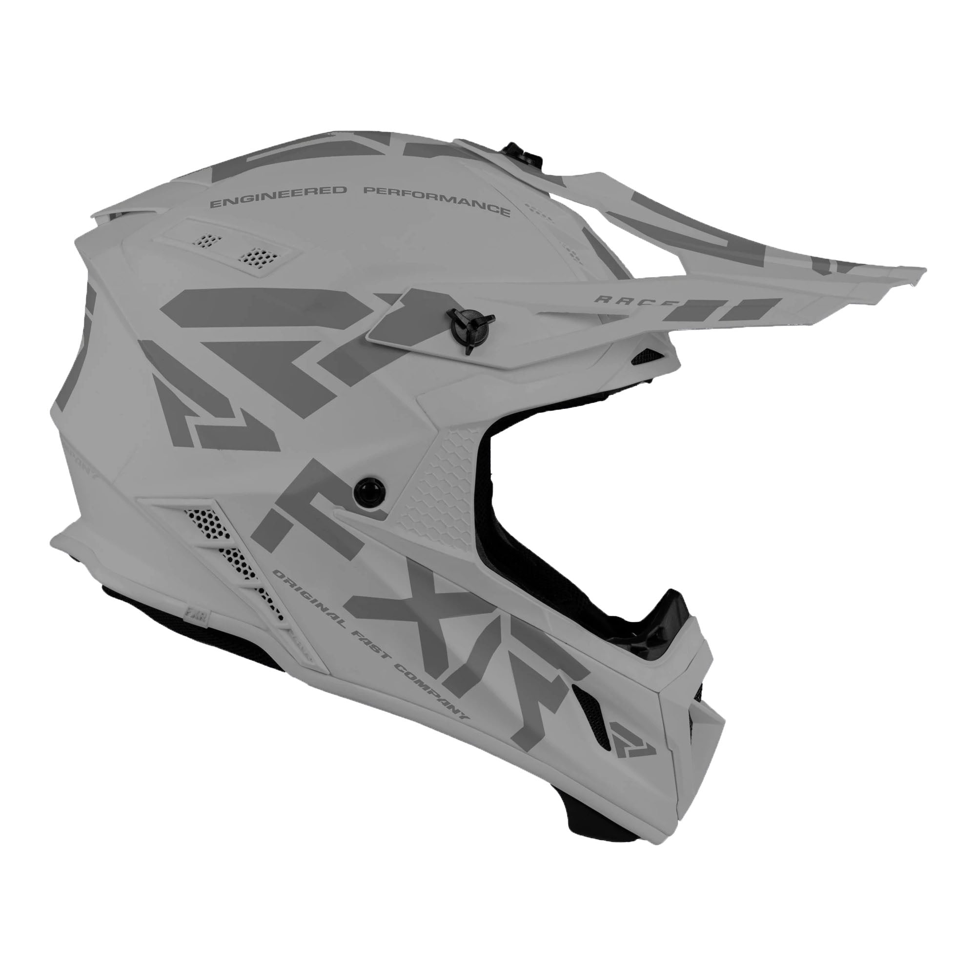 FXR  Helium Prime Helmet Quick Release Buckle 365 Vent Nose Guard Steel - FMVSS 218