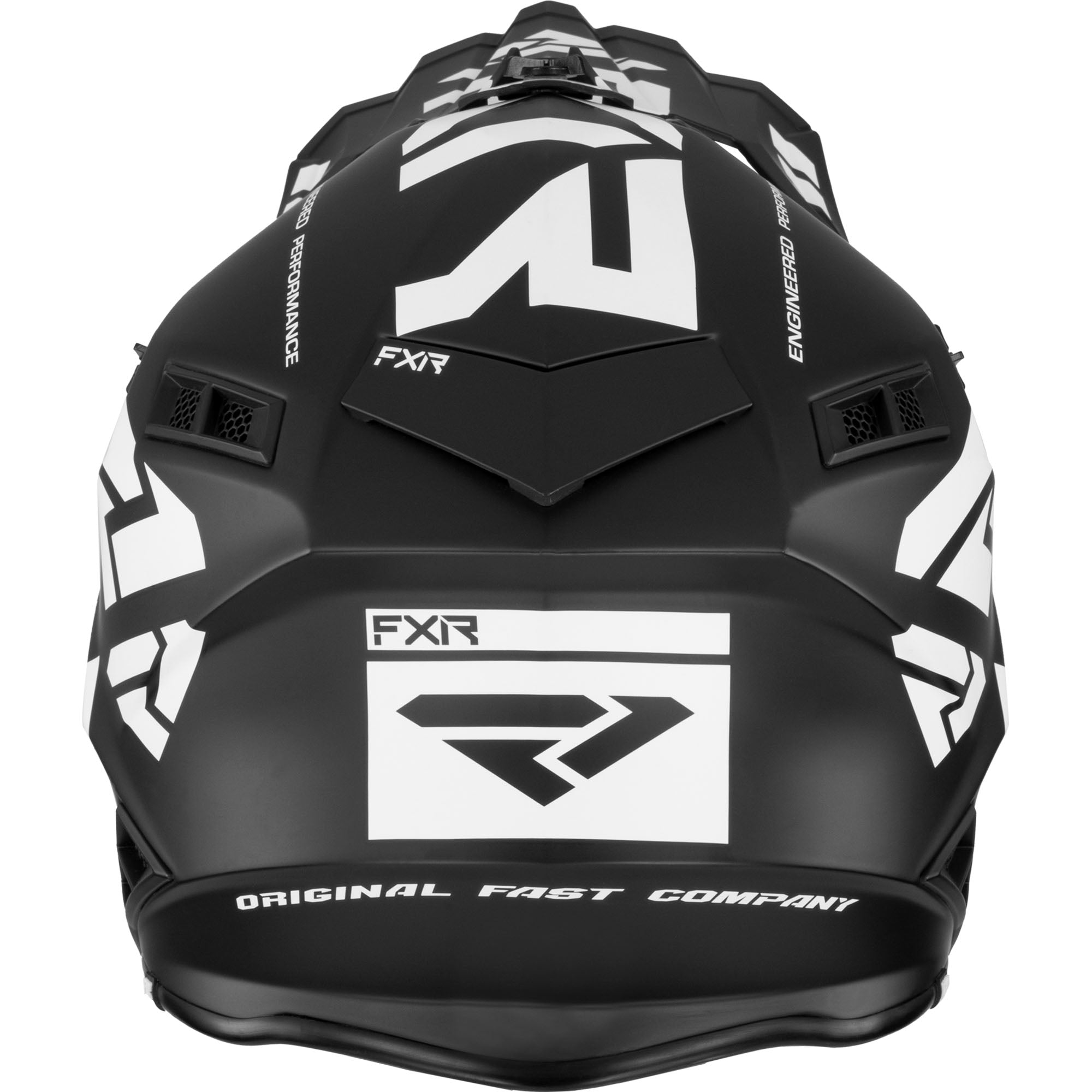 FXR Helium Race Div Offroad Helmet w/ D-Ring Black/White