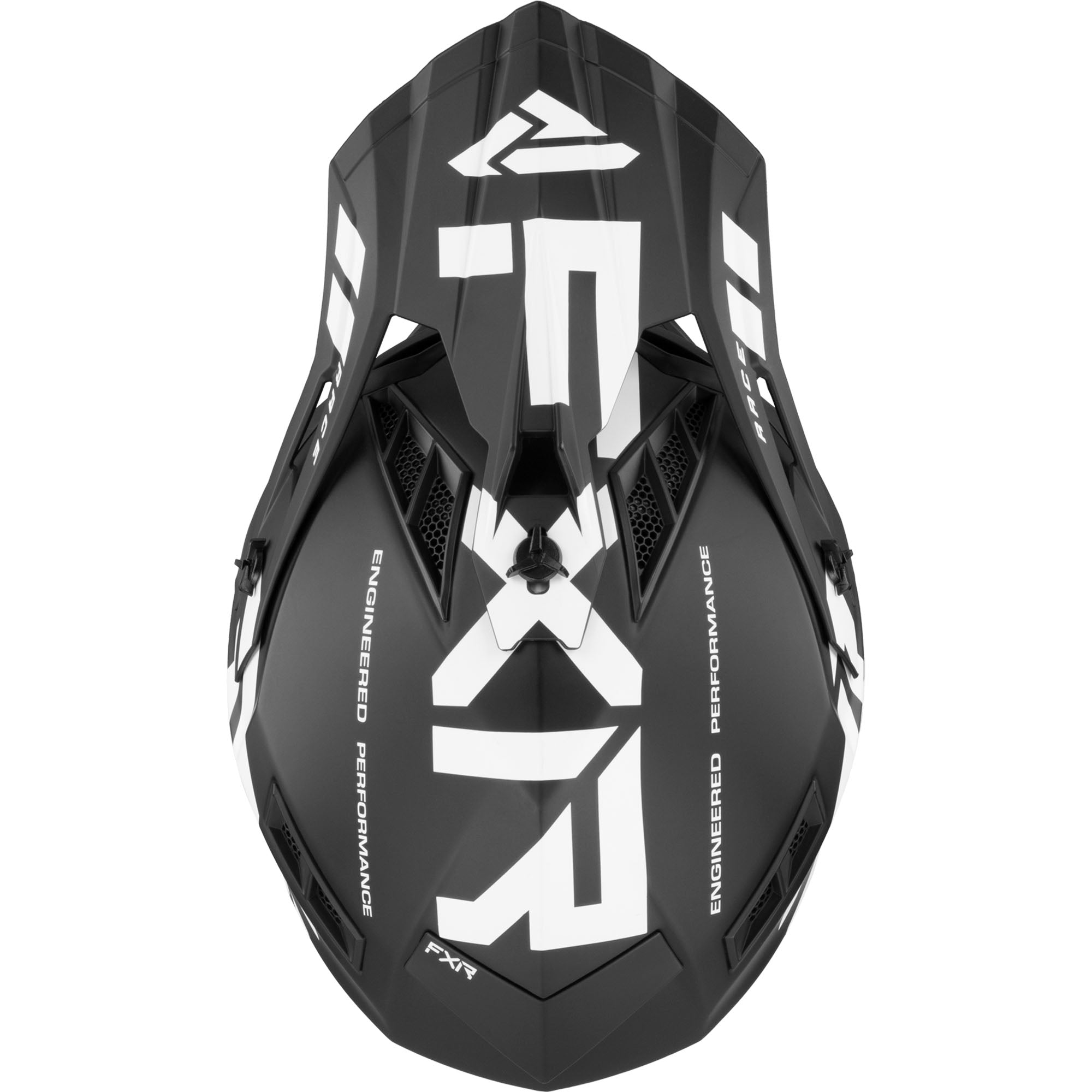 FXR Helium Race Div Offroad Helmet w/ D-Ring Black/White