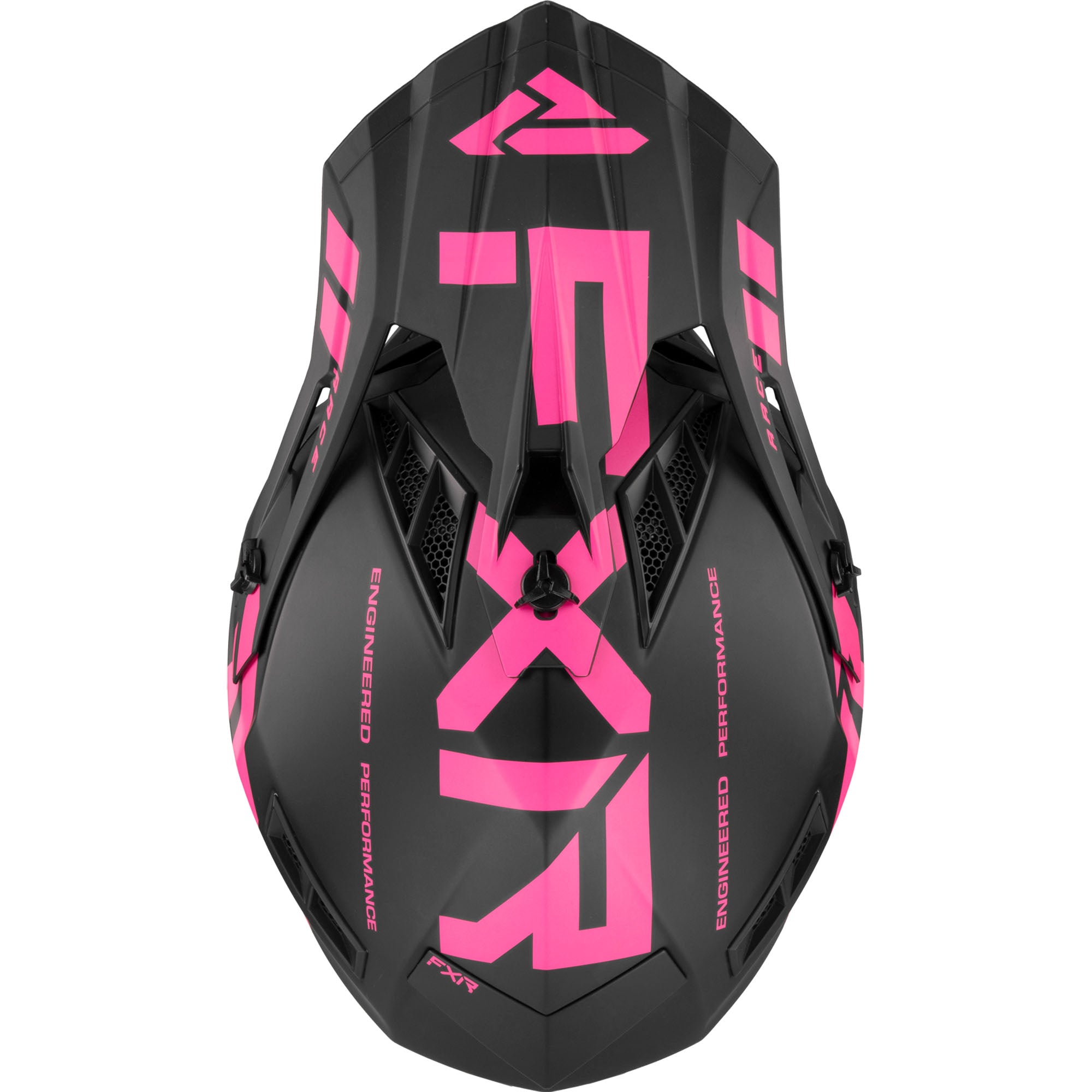 FXR  Helium Race Div Helmet D-Ring Super-Lite 365 Vent Nose Guard Black E Pink - FMVSS 218