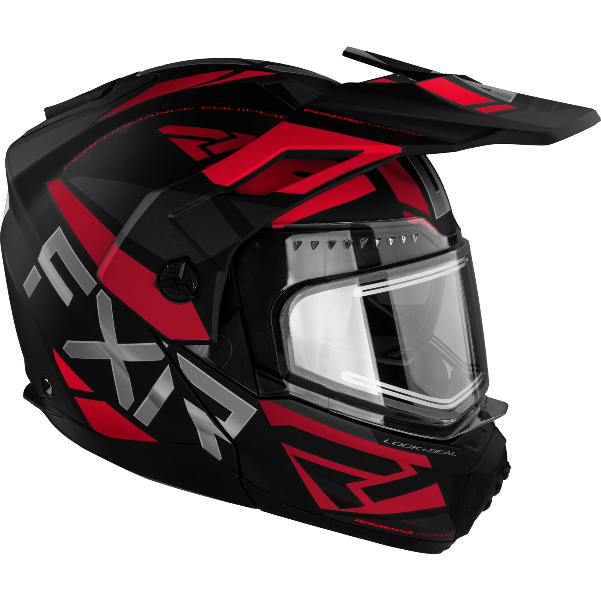 FXR Maverick X Modular Snowmobile Helmet Black/Red