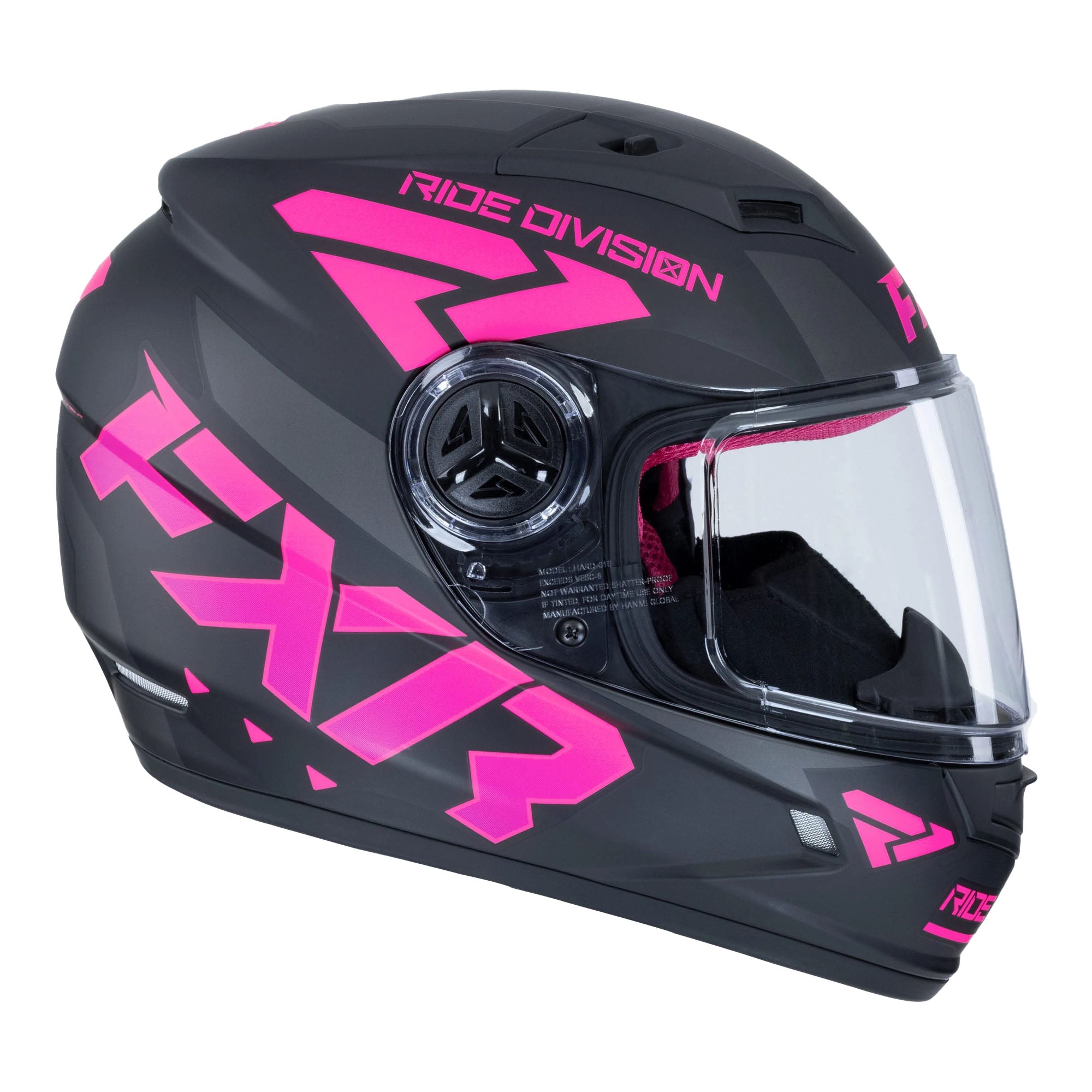 FXR Nitro Youth Core Snowmobile Helmet Black/Electric Pink