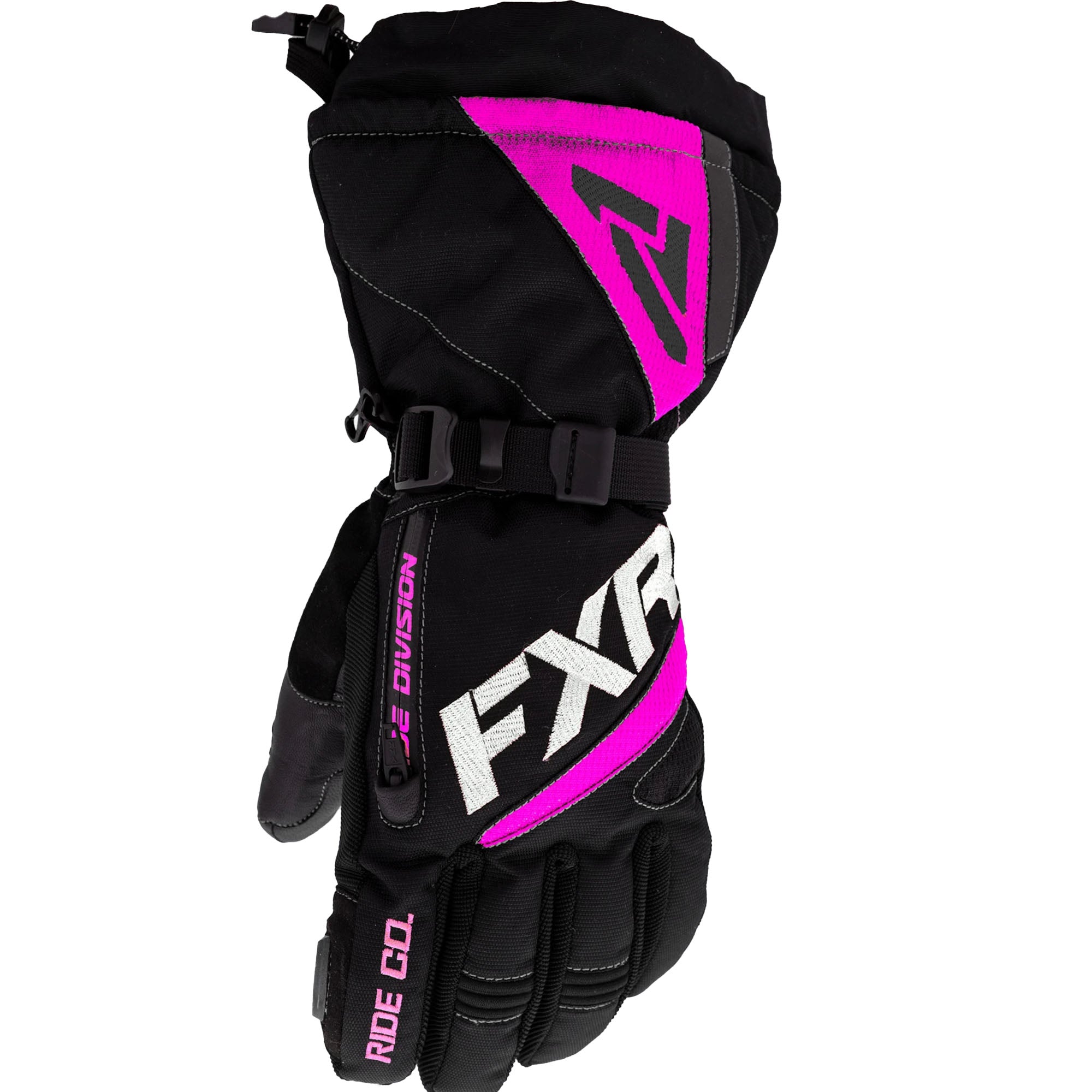 FXR Womens Fusion Gloves Black/Electric Pink Womens