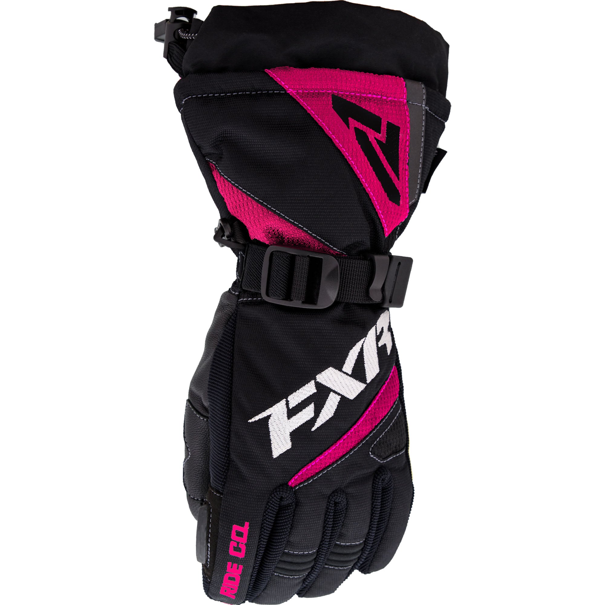 FXR Youth Helix Race Gloves Black/Fuchsia Unisex-Child