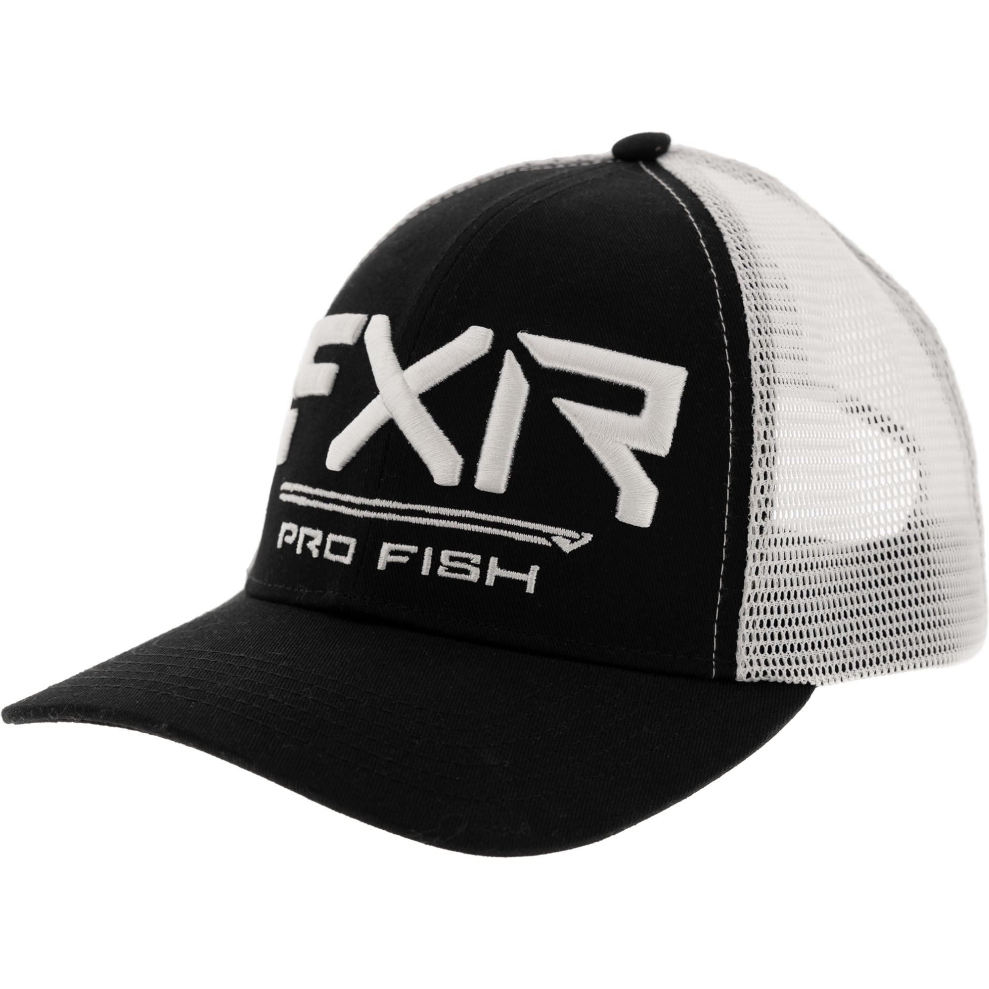 FXR  Youth Pro Fish Hat Cotton Front Nylon Mesh Snap Back Flat Brim Logo