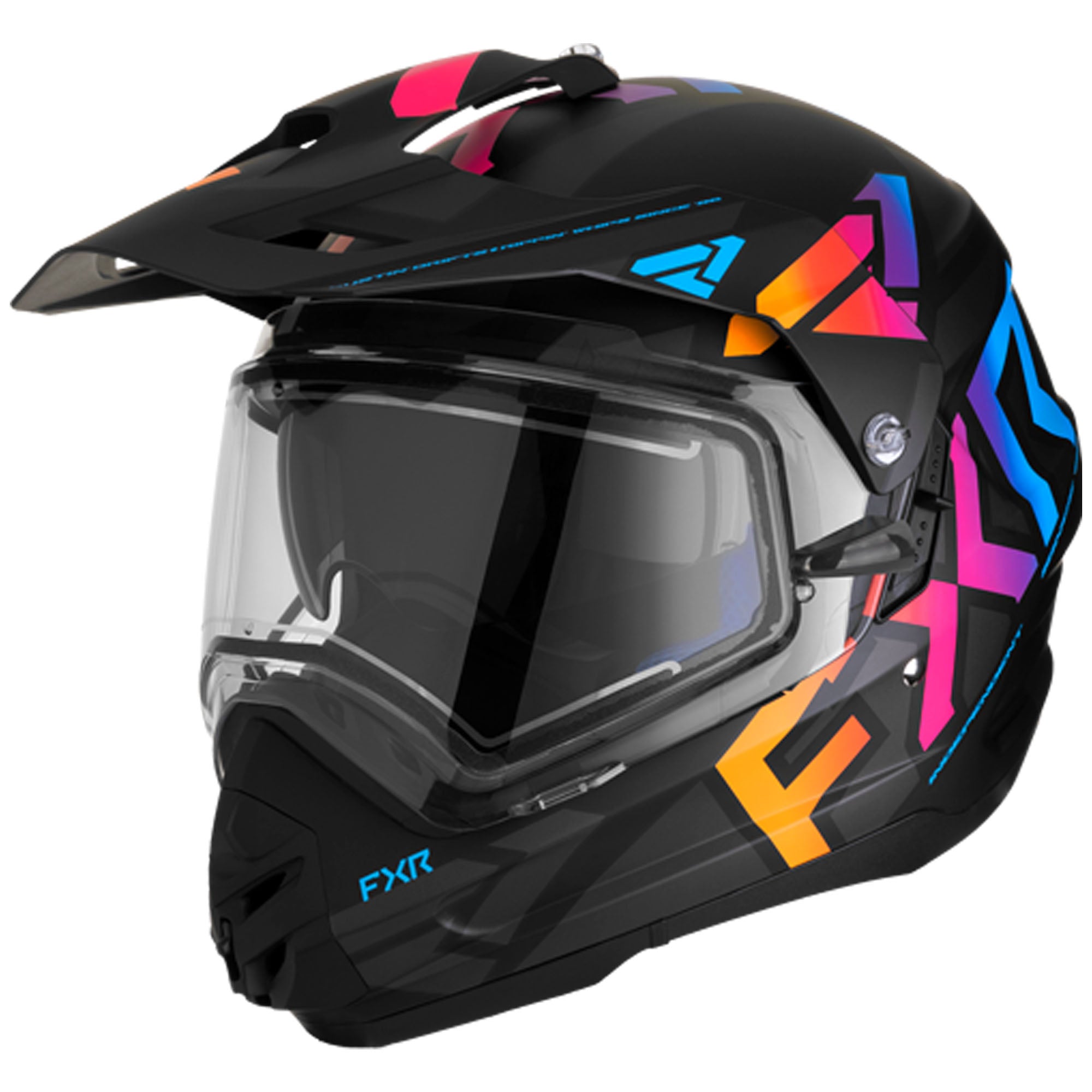 FXR Torque X Team Helmet W/ E Shield & Sun Shade Spectrum Unisex-Adult