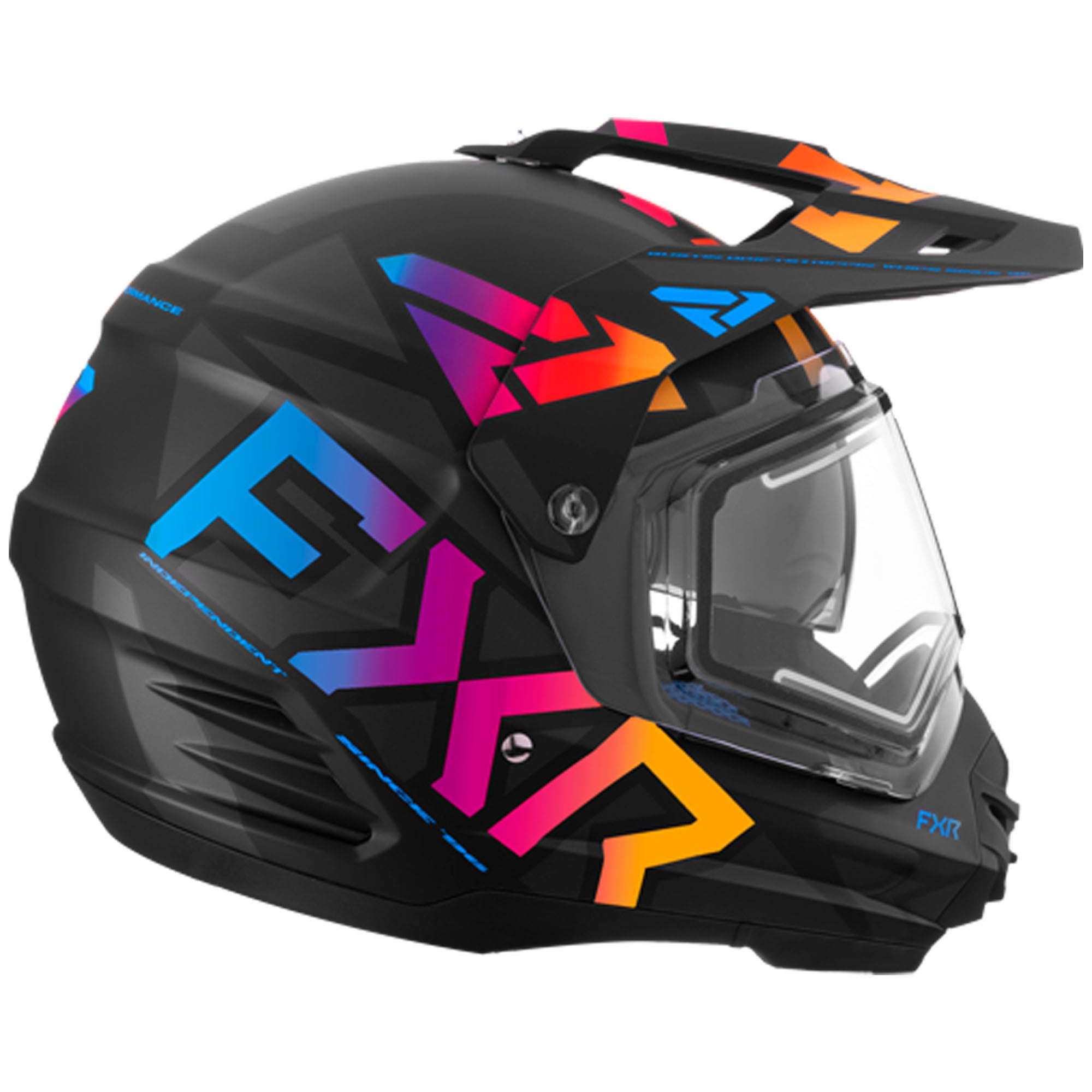 FXR Torque X Team Full Face Snowmobile Helmet W/ E Shield Spectrum