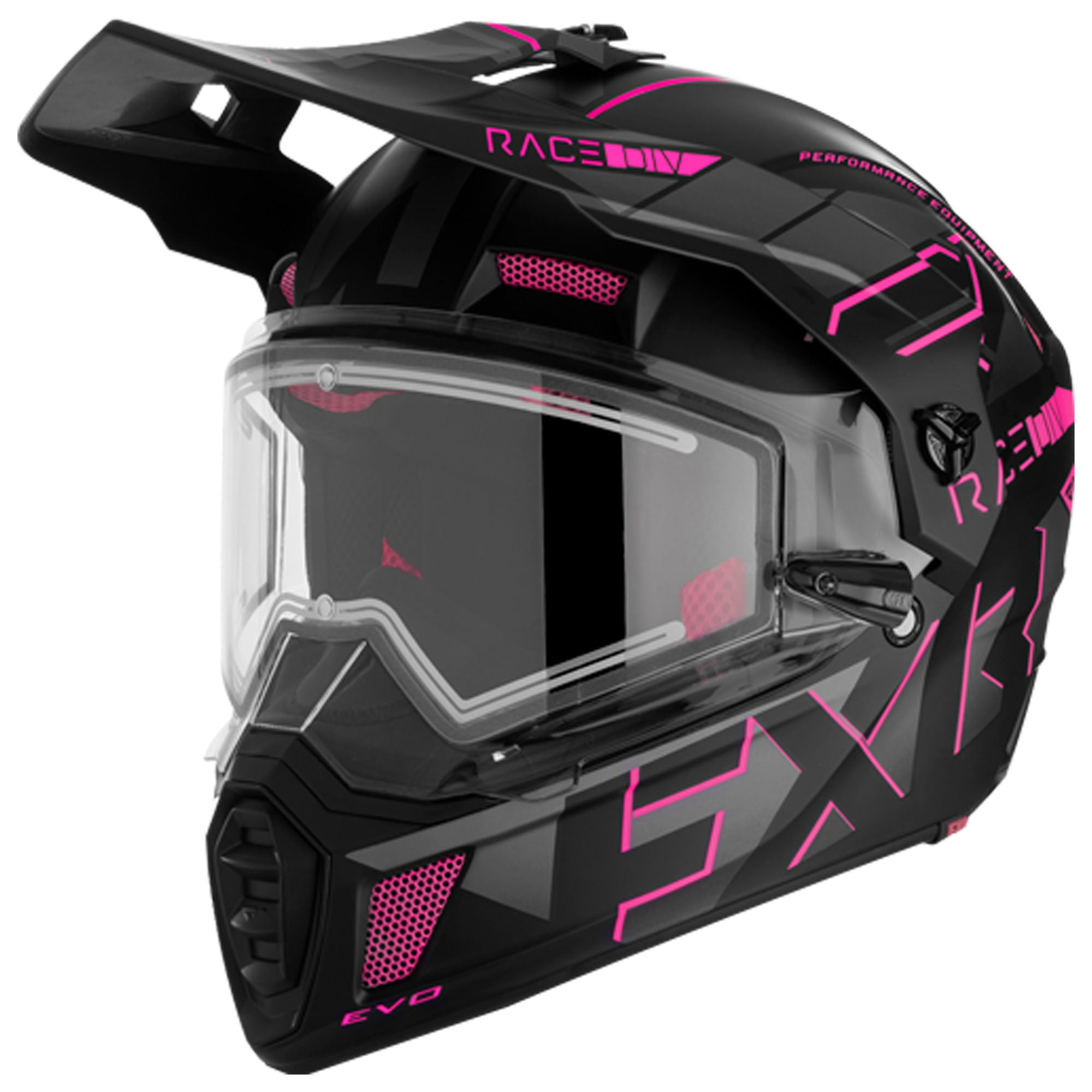 FXR Clutch X Evo Helmet w/ E Shield Electric Pink Unisex-Adult