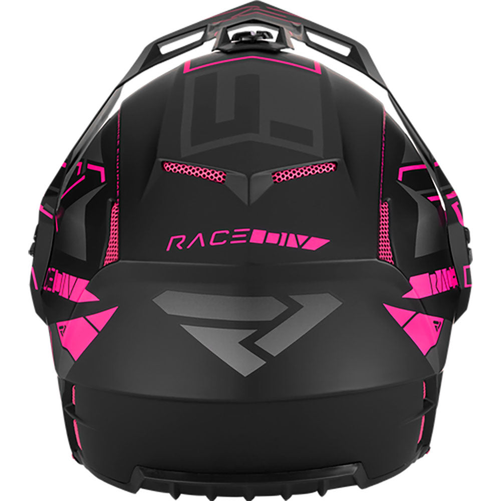 FXR  Clutch X Evo Snowmobile Helmet E Shield Anti-Fog Breath Box Electric Pink - FMVSS 218
