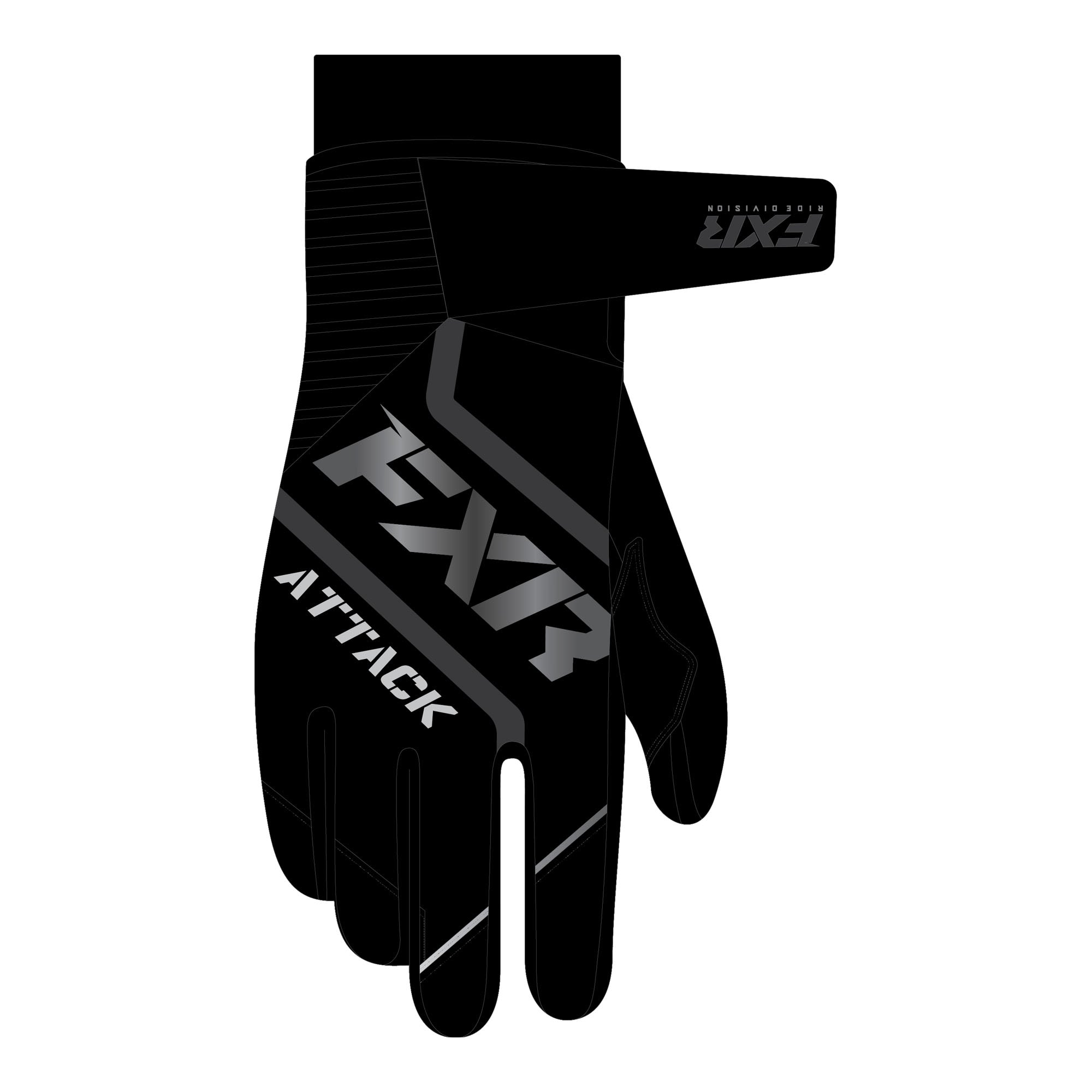 FXR Attack Insulated Snowmobile Gloves Black Mens