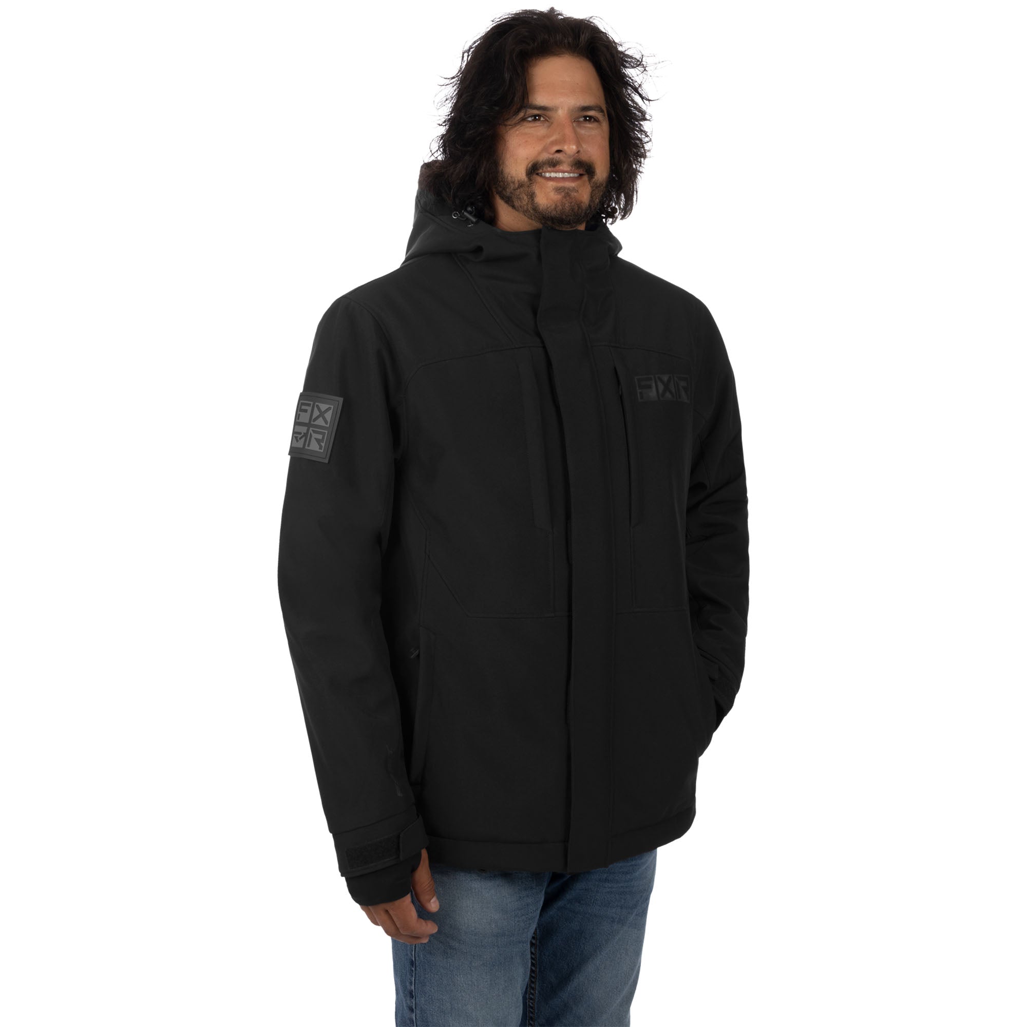 FXR Vertical Pro Insulated Softshell Jacket Black Ops Mens